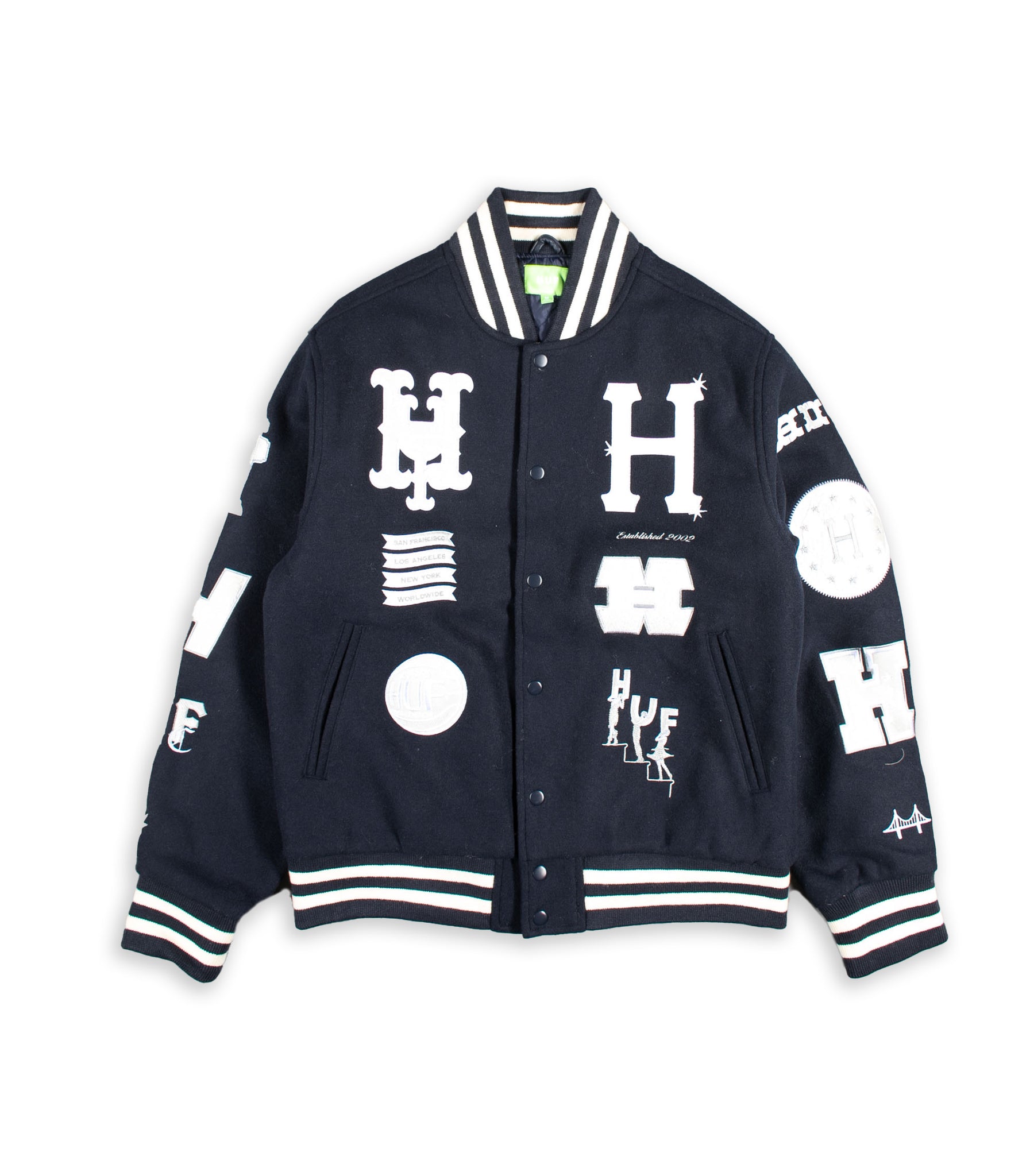 Huf Varsity Jacket 20 Year Classic Blu Uomo