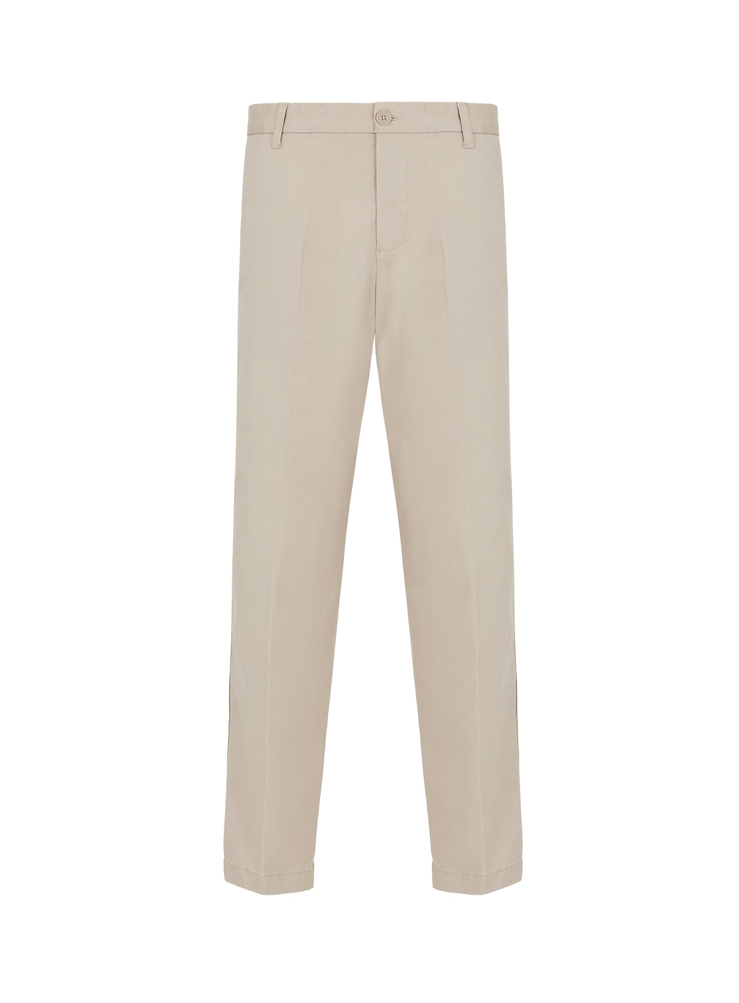 Pantalone Chino In Cotone Elasticizzato Beige