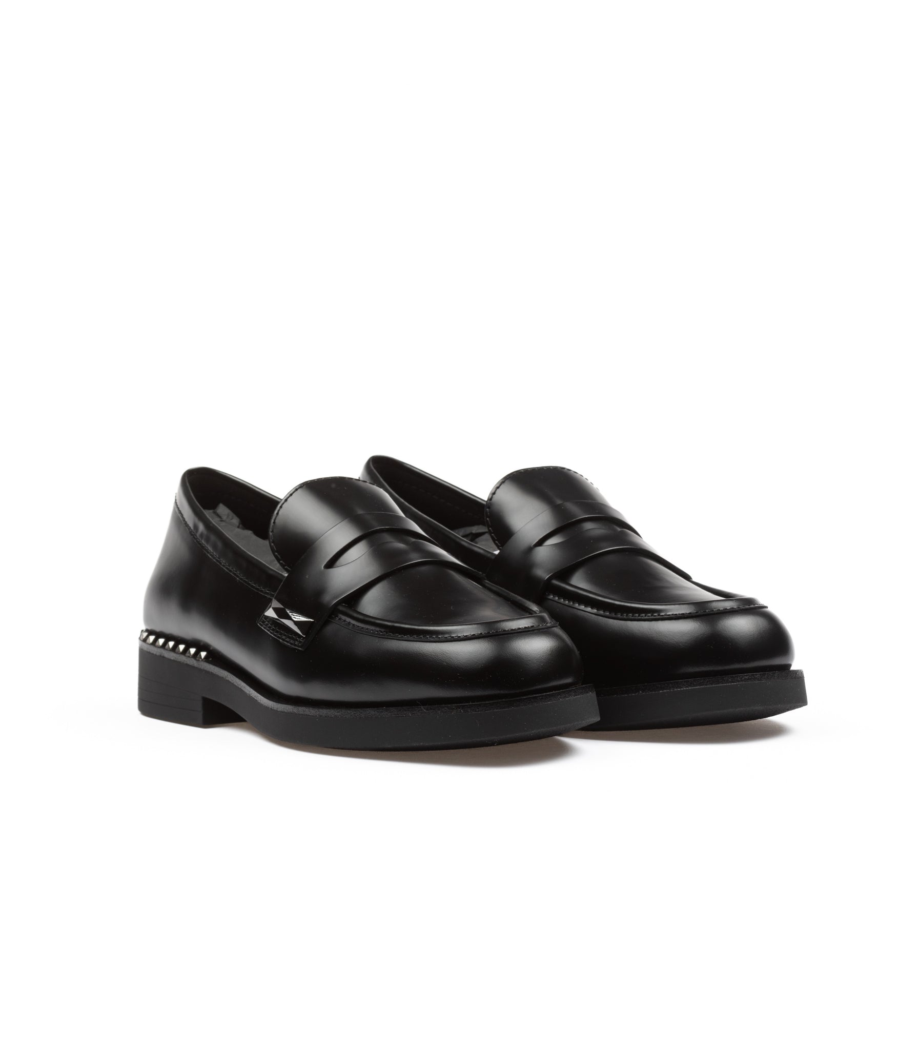 Ash Whisper Studs Mocassino Nero Donna