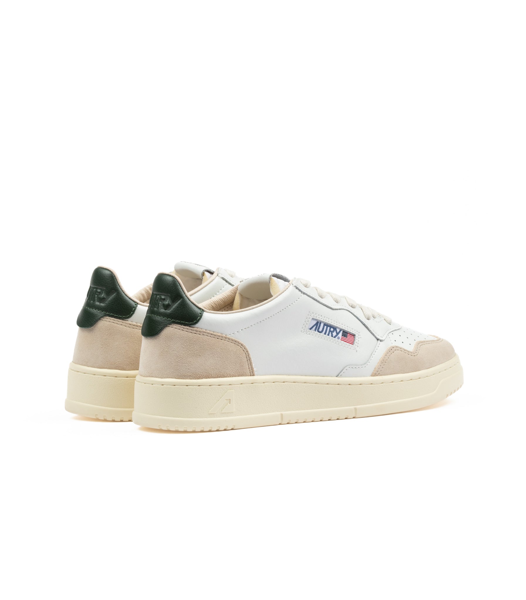 Autry Medalist Low Pelle Suede Bianco Uomo