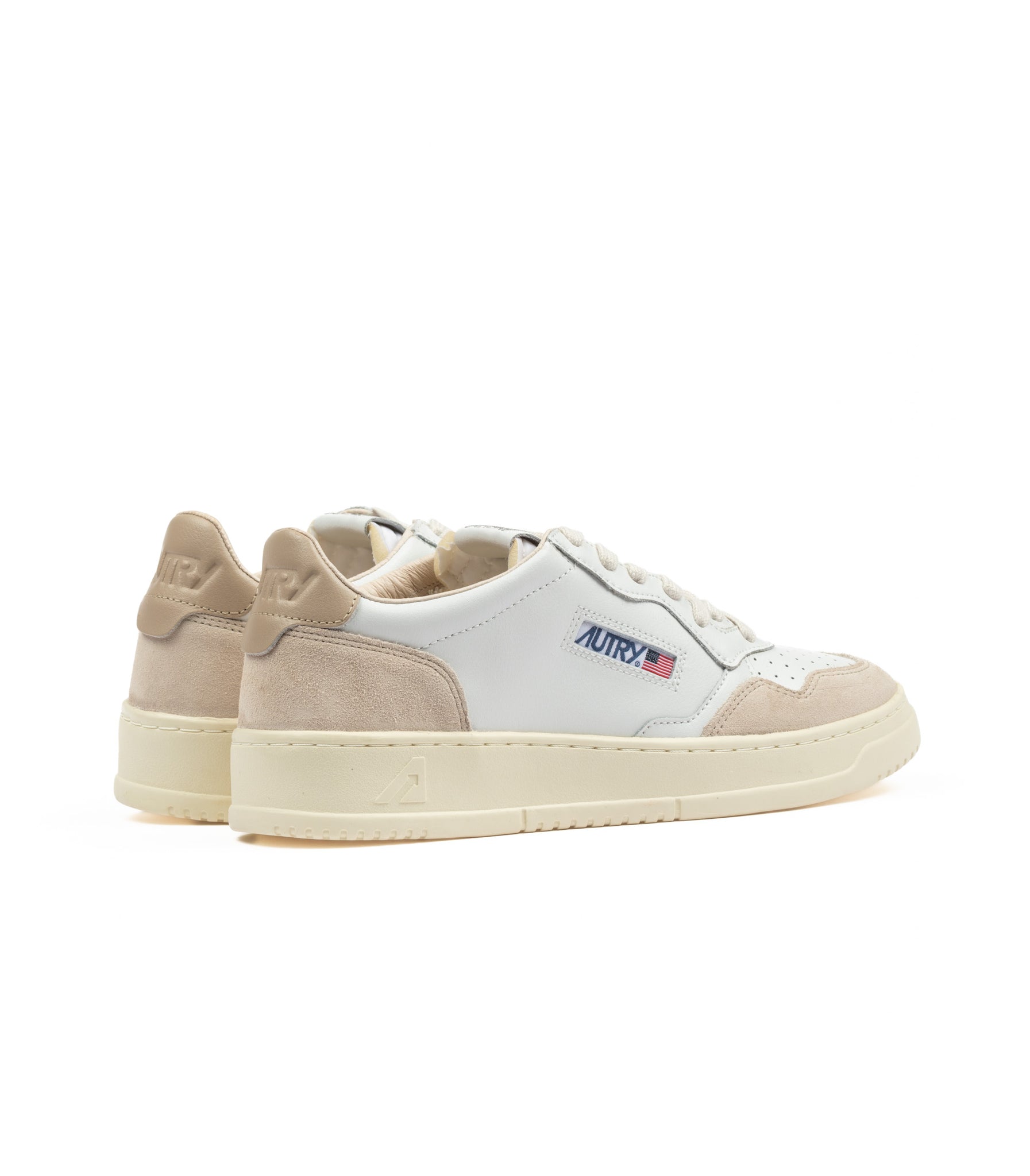 Autry Medalist Low Pelle Suede Bianco Uomo