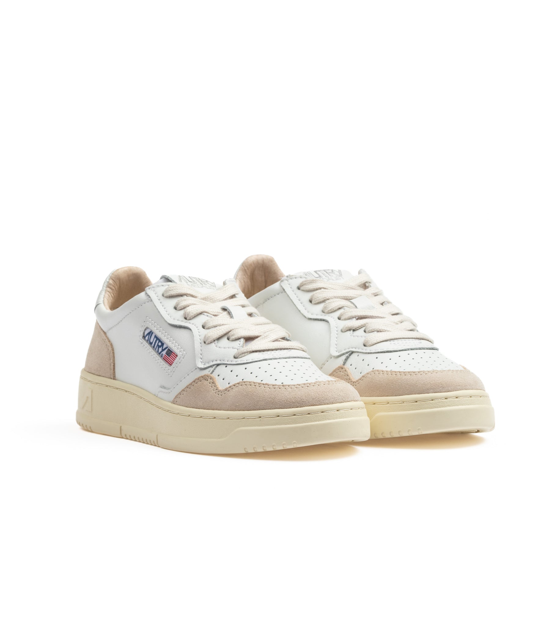 Autry Medalist Low Bianco Suede Donna