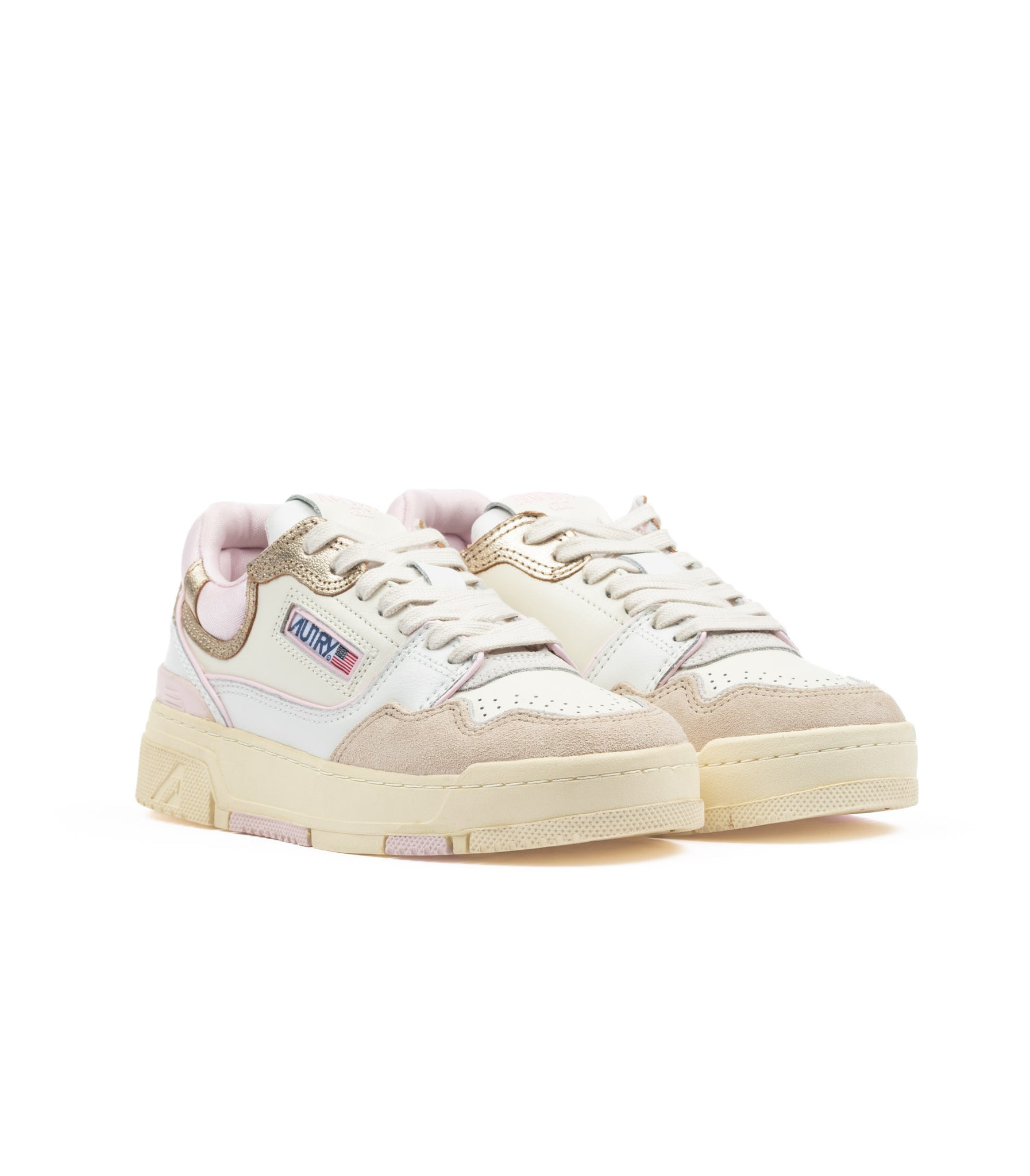 Autry Rookie Clc Low Bianco Rosa Donna