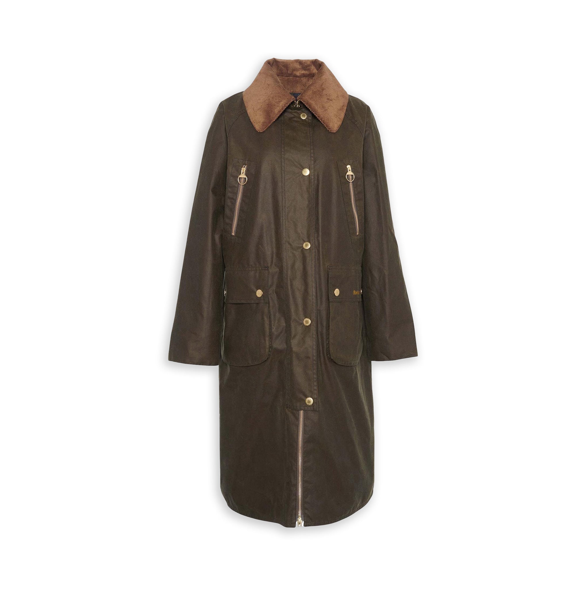 Giacca Barbour Ebberston Wax Giacca Lunga Cerata Donna