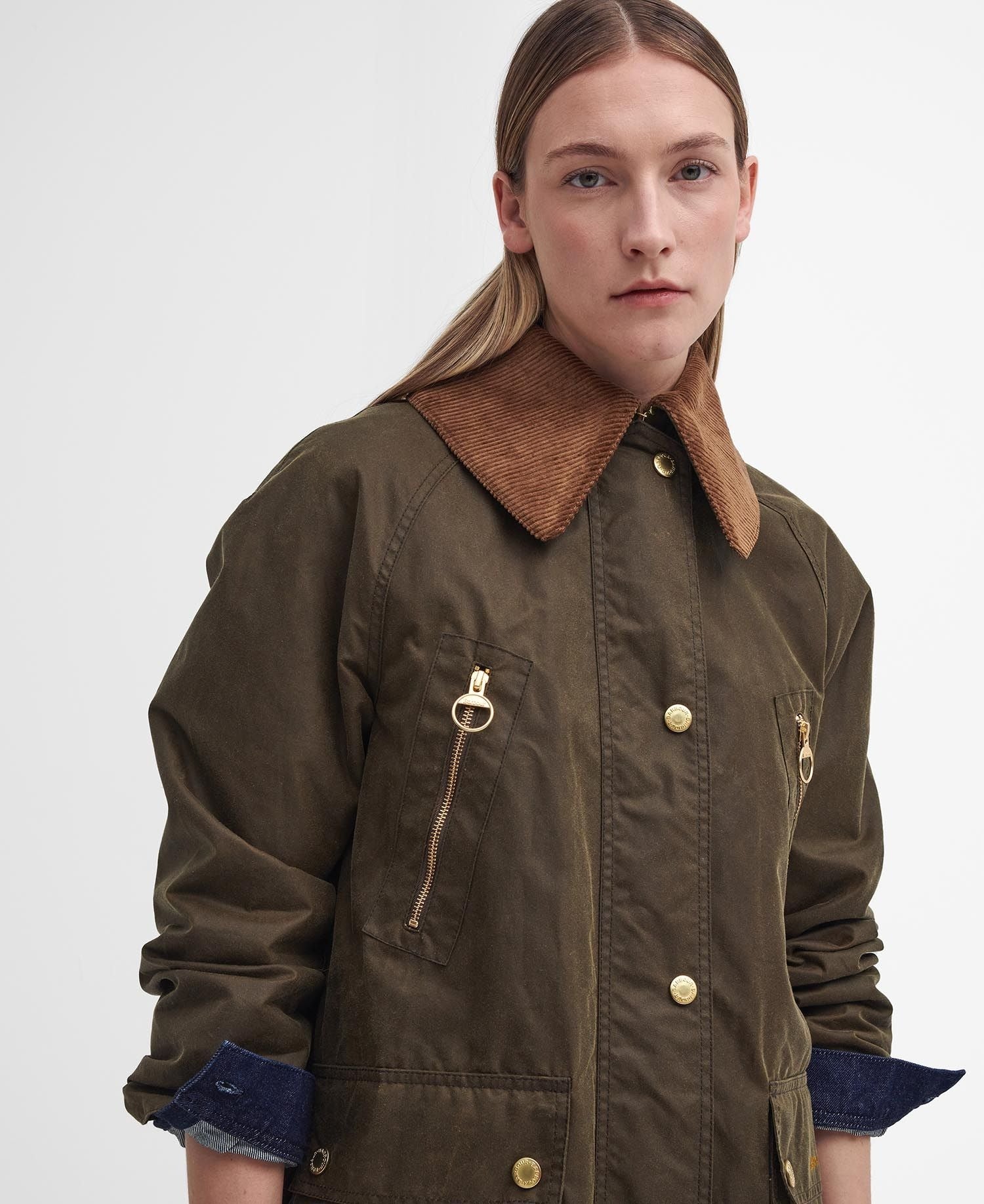 Giacca Barbour Ebberston Wax Giacca Lunga Cerata Donna