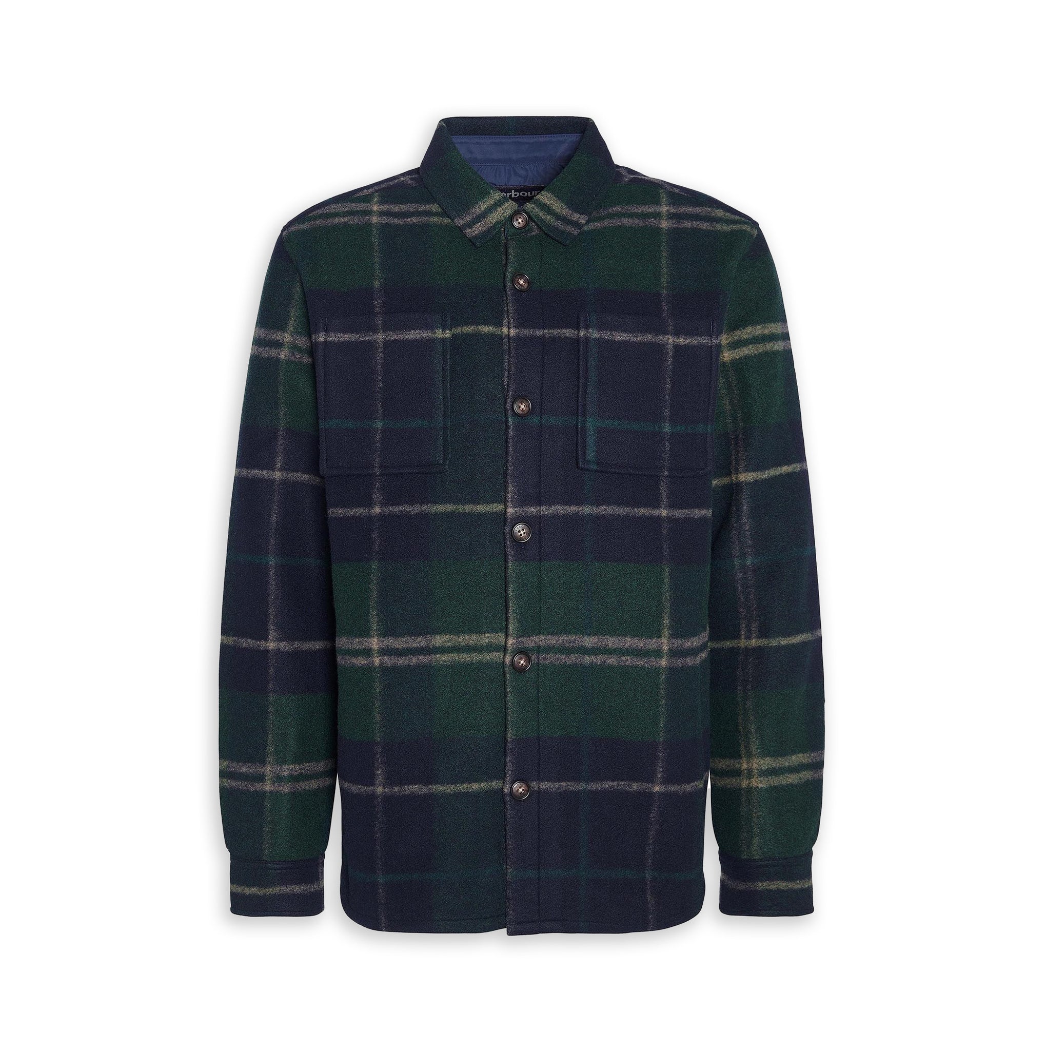 Barbour Chapter Tailored Check Overshirt Verde Uomo