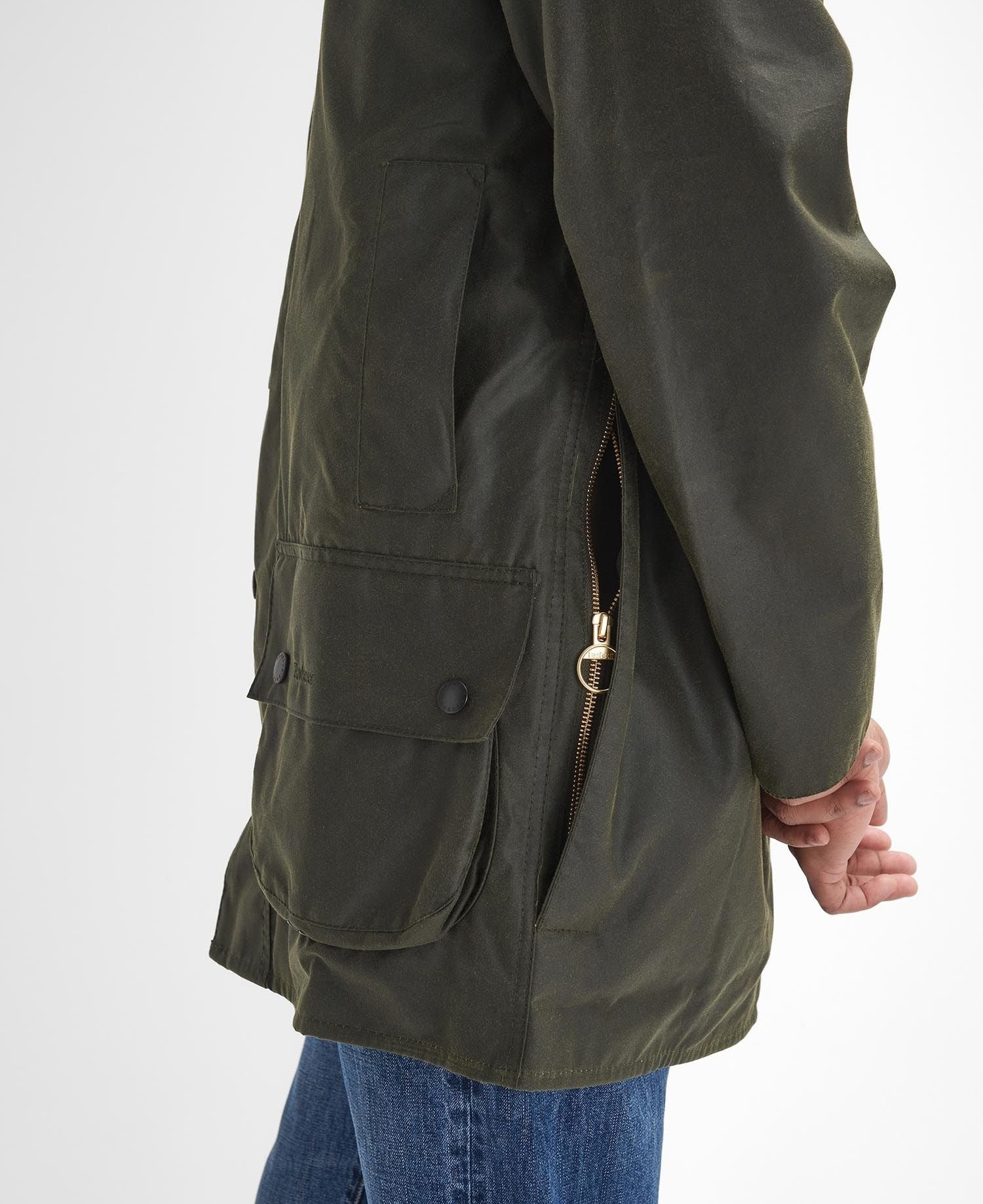 Giacca Barbour Beaufort Wax Jacket Wax Cot Verde Oliva Uomo