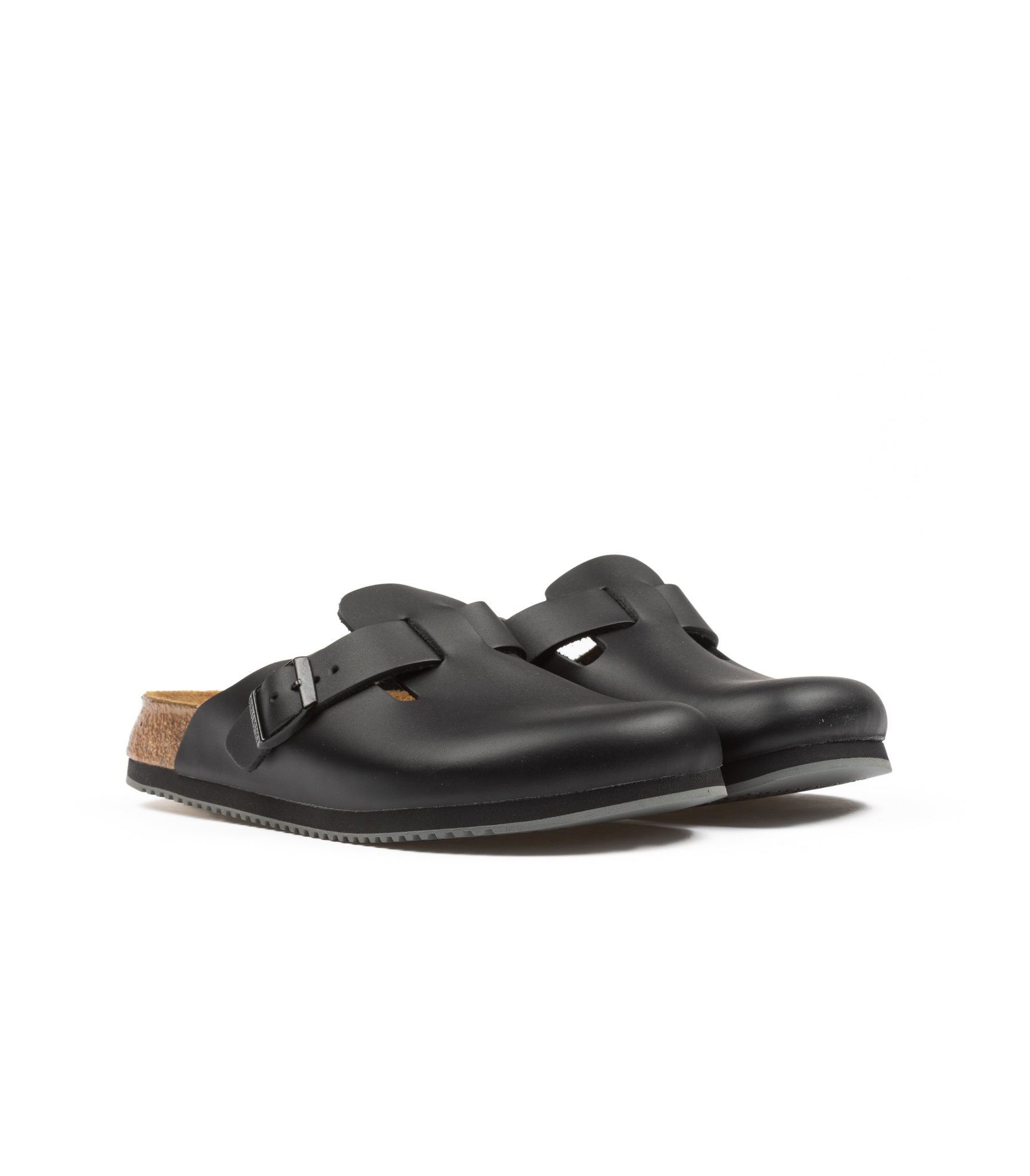 Birkenstock Boston Sl Black Natural Leather