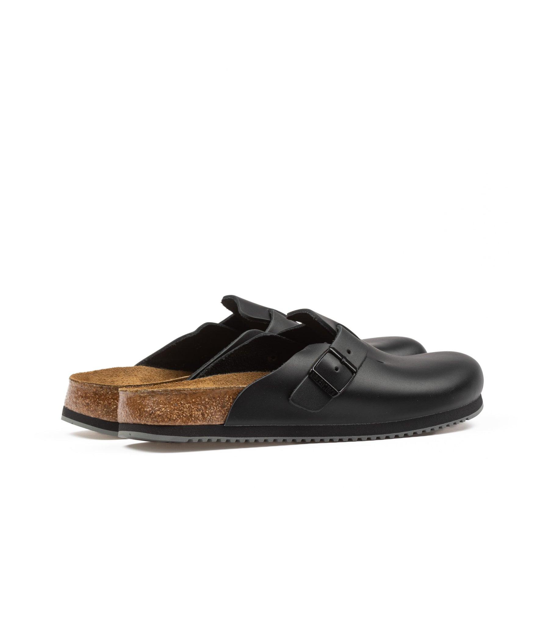 Birkenstock Boston Sl Black Natural Leather