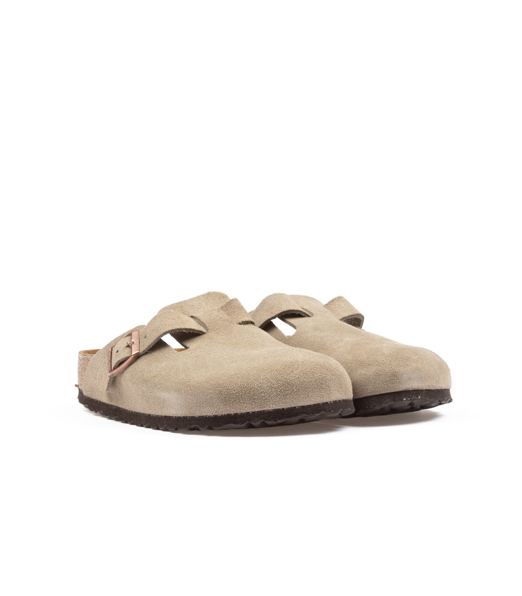 Birkenstock Boston Taupe Suede Leather