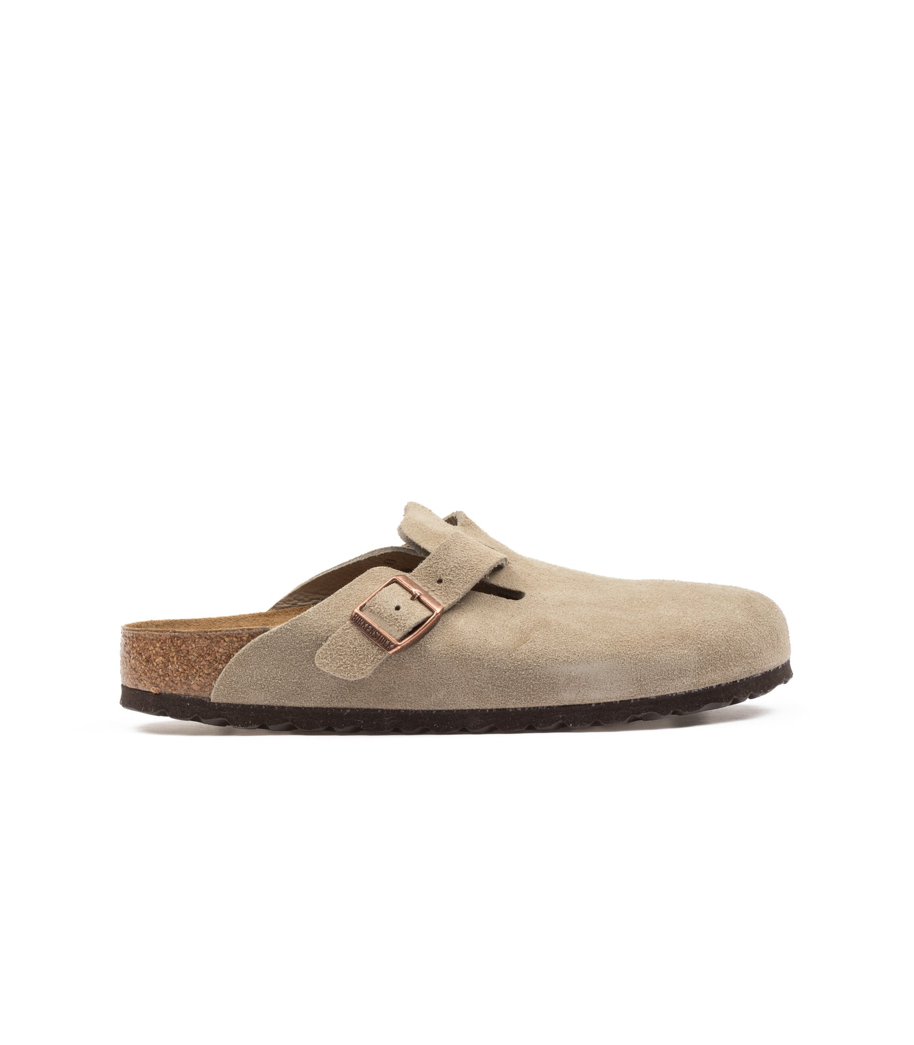 Birkenstock Boston Taupe Suede Leather