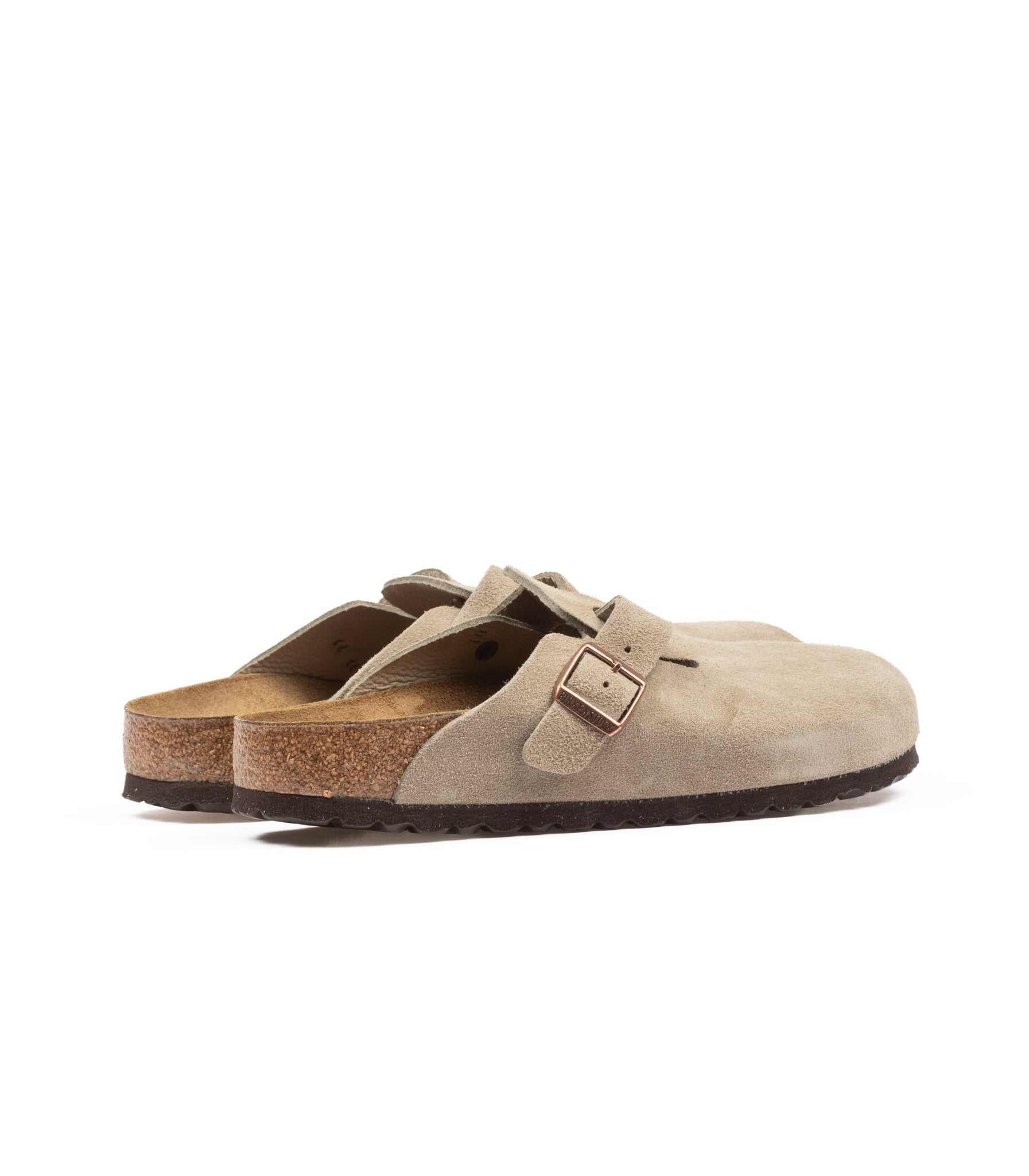 Birkenstock Boston Taupe Suede Leather