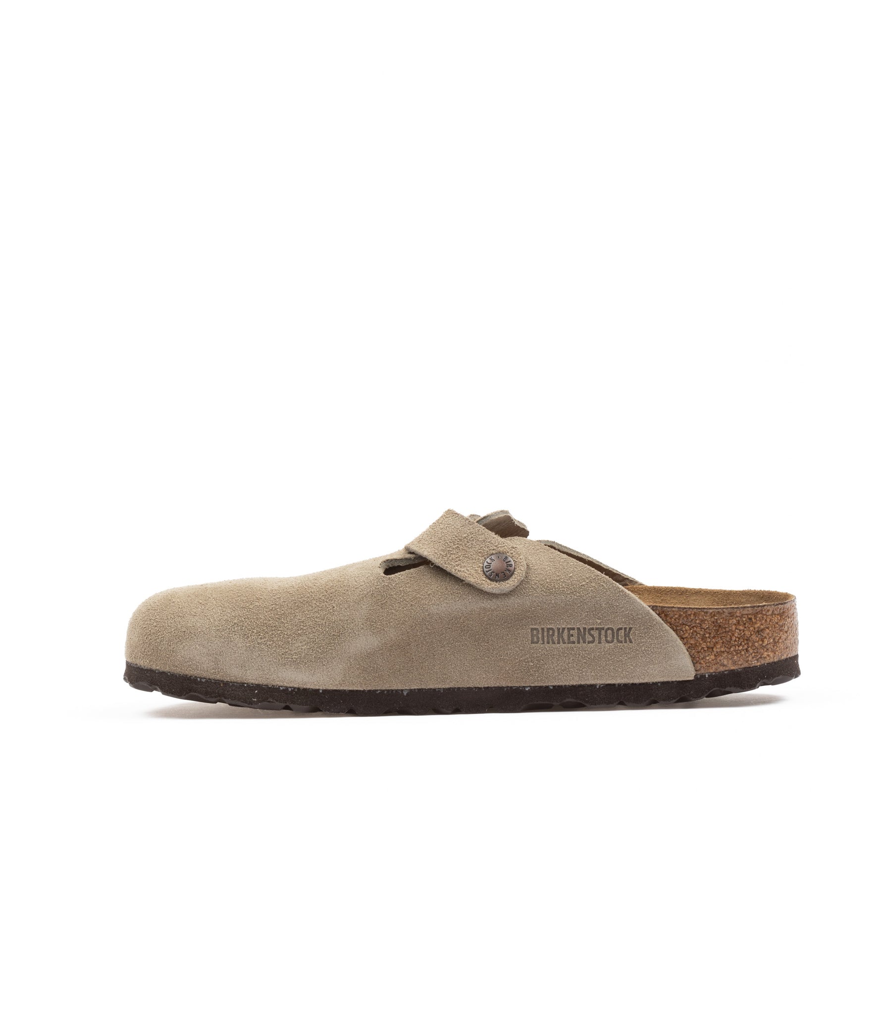 Birkenstock Boston Taupe Suede Leather