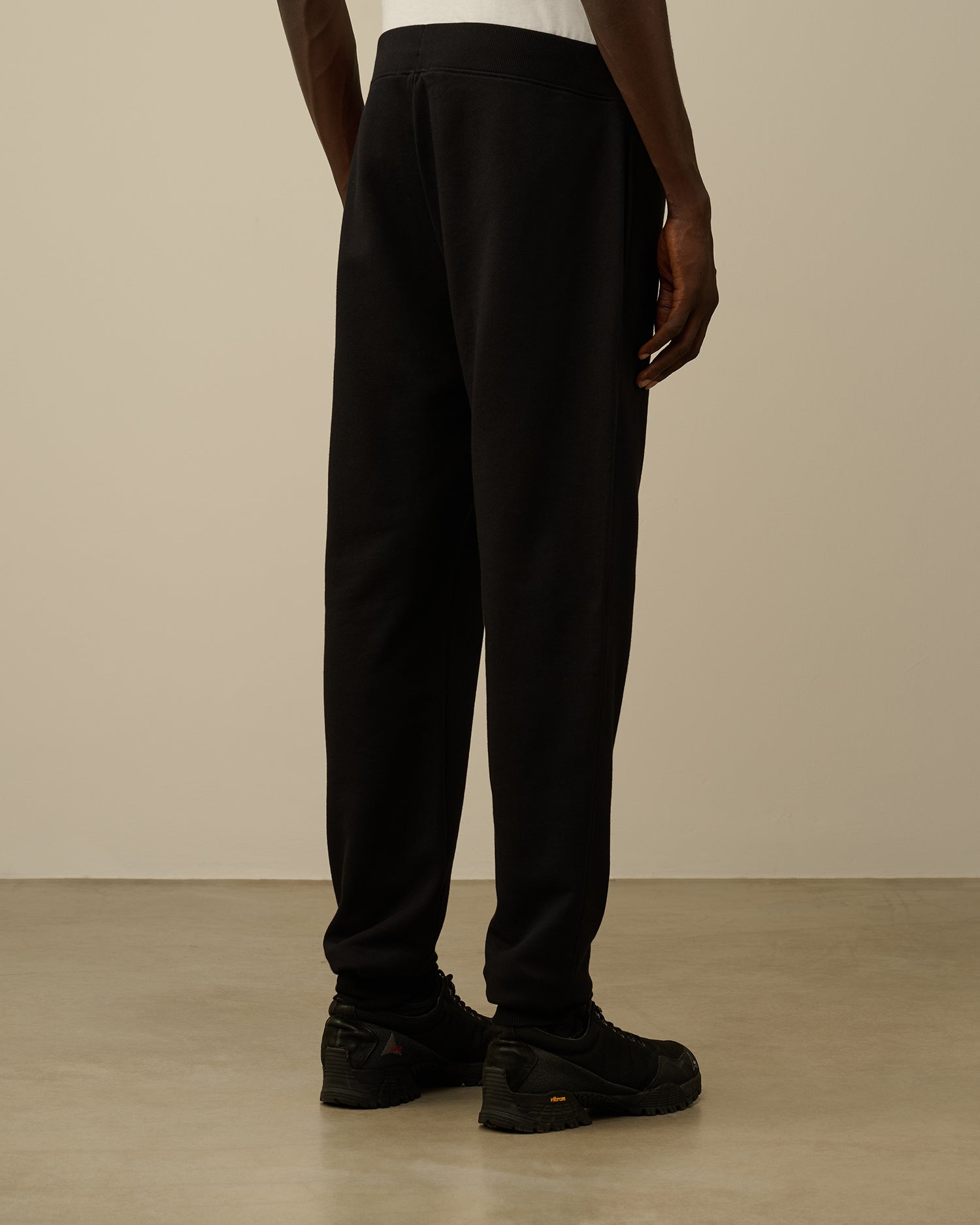 Pantaloni C.P. Company Diagonal Raised Fleece Cargo Nero Uomo