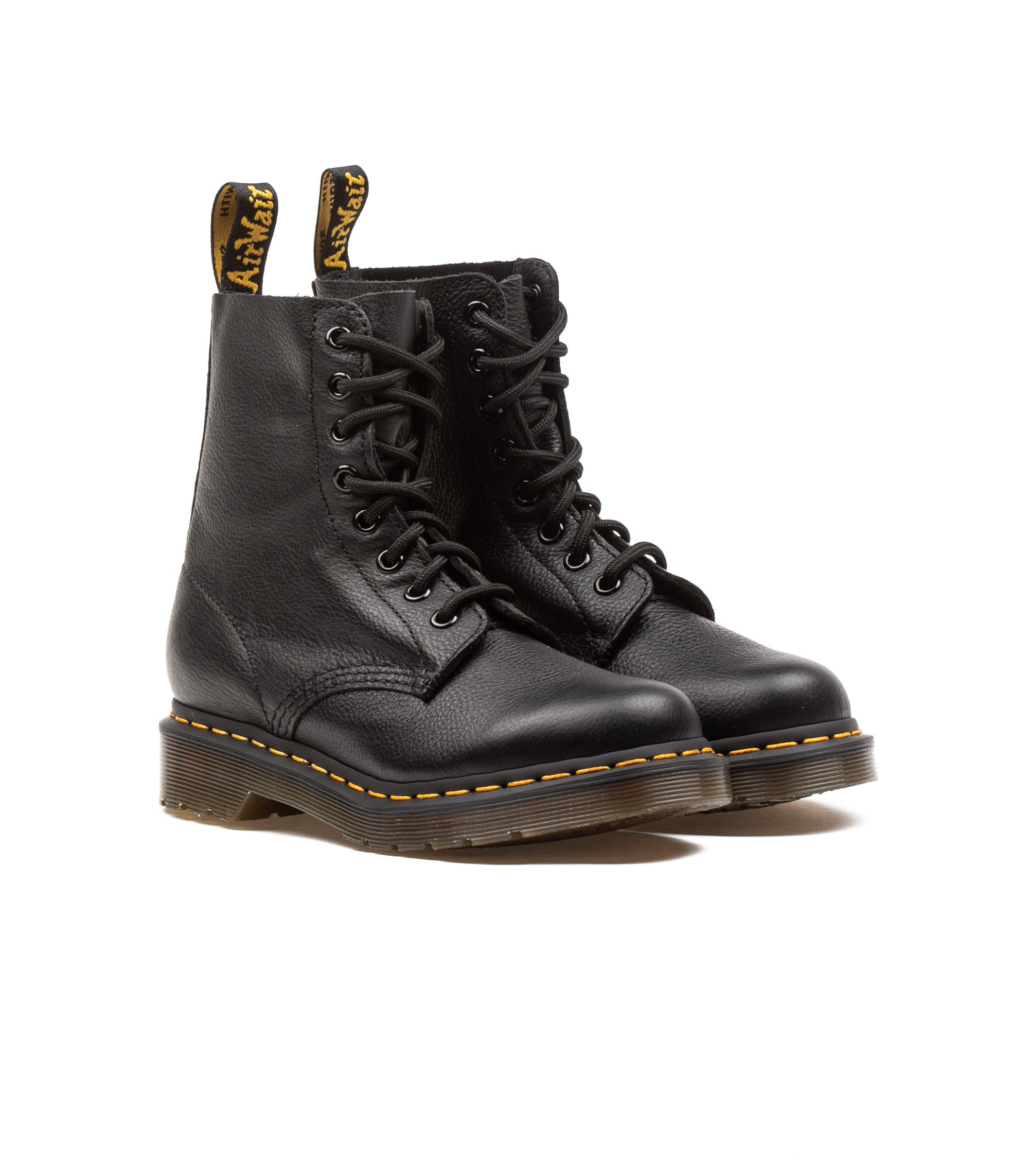 Dr. Martens 1460 Pascal Virginia Pelle Morbida Martellata Nero Donna 152Store