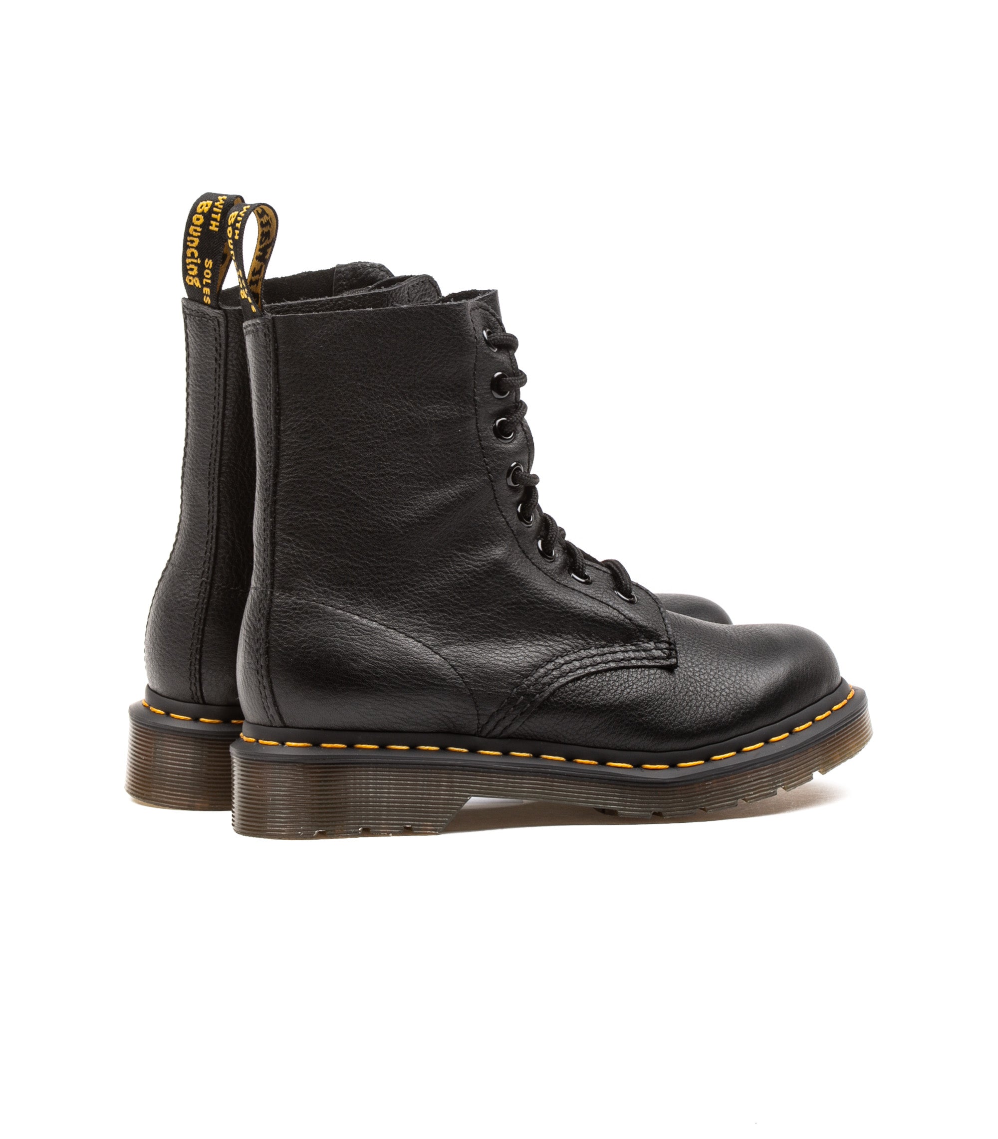 Dr. Martens 1460 Pascal Virginia Pelle Morbida Martellata Nero Donna 152Store