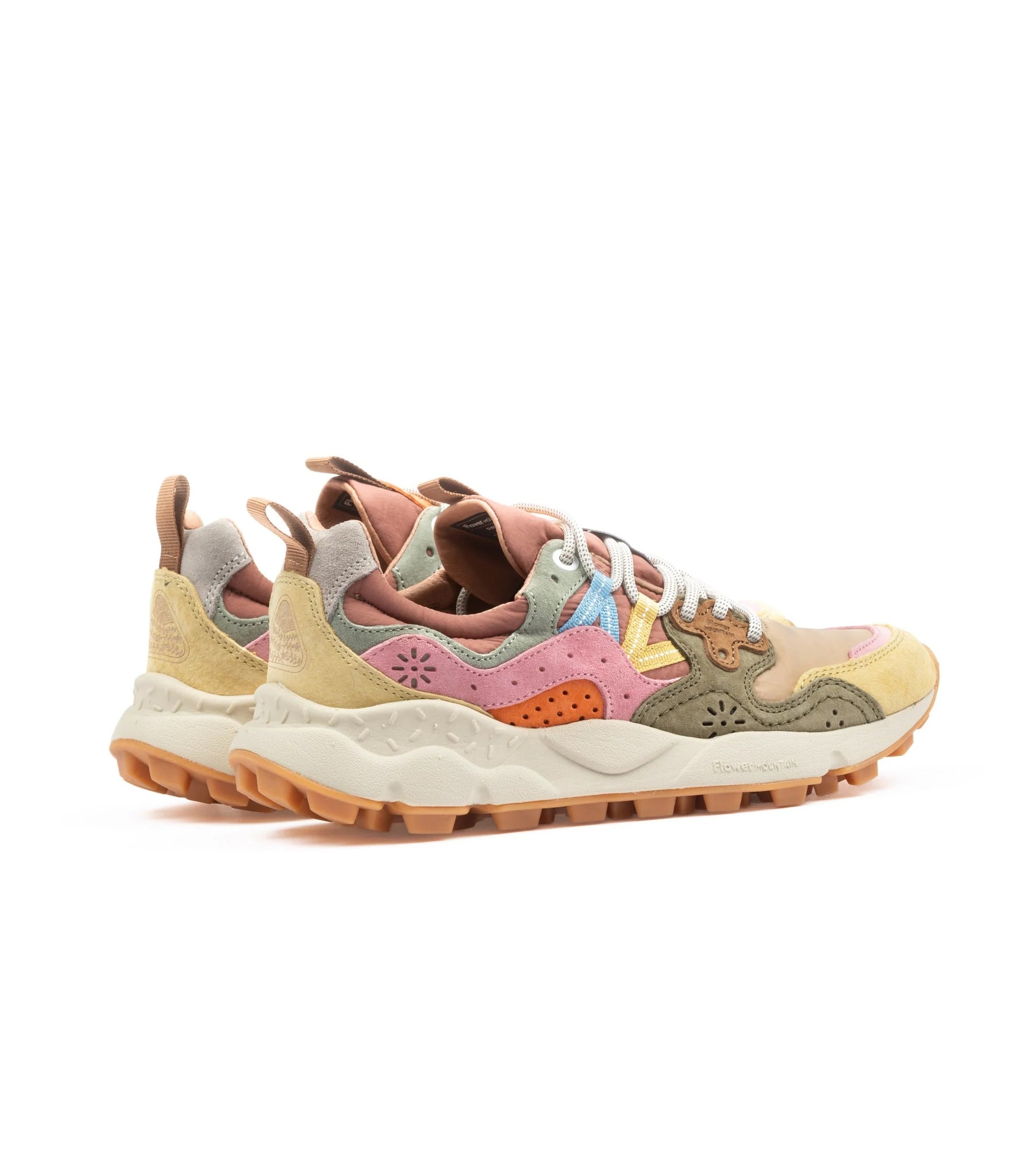 Flower Mountain Yamano 3 Suede Nylon Beige Marrone Donna