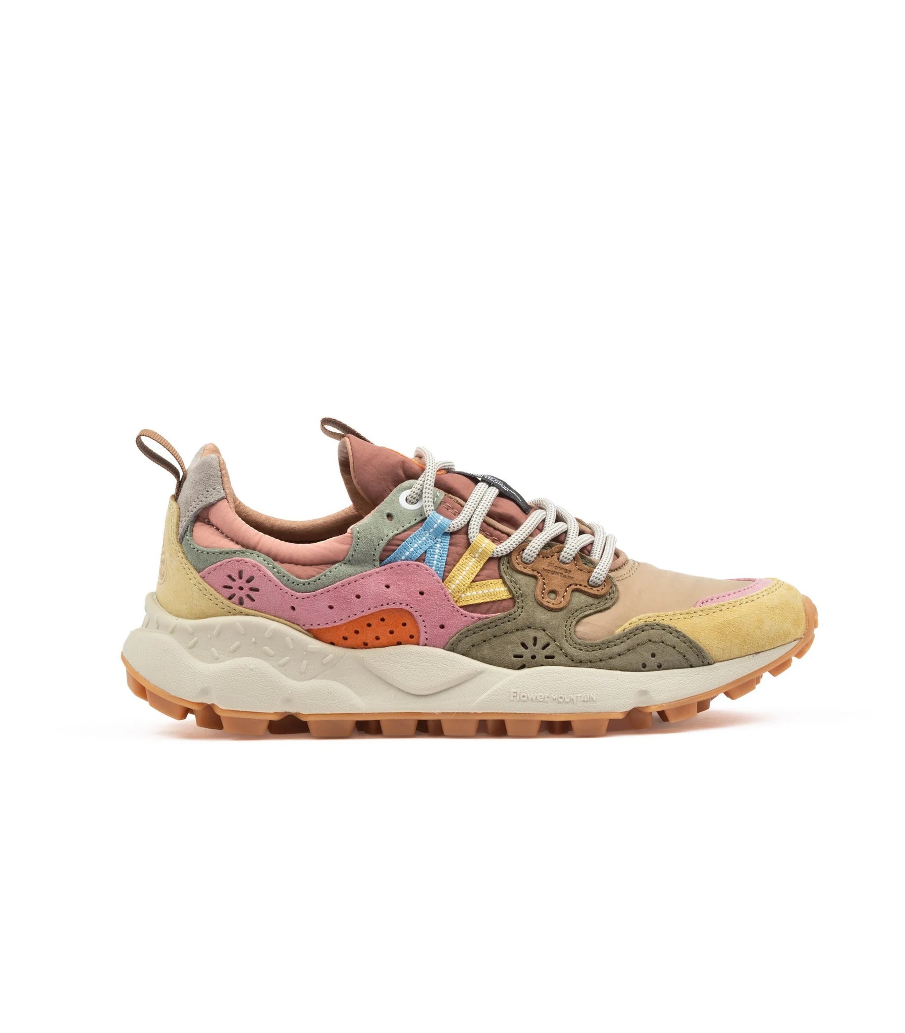 Flower Mountain Yamano 3 Suede Nylon Beige Marrone Donna