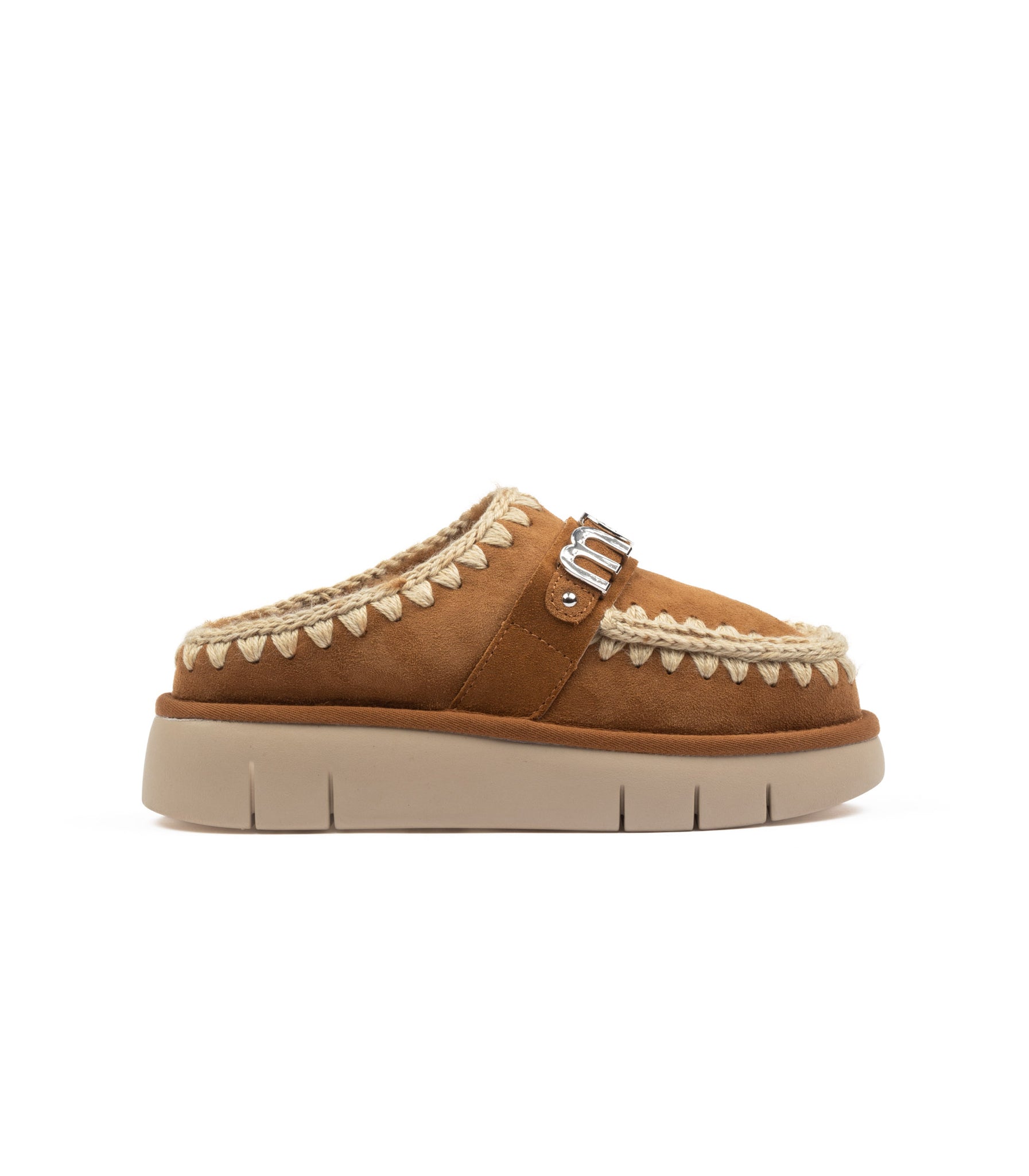 Mou Bounce Clog Metal Logo Cognac Donna