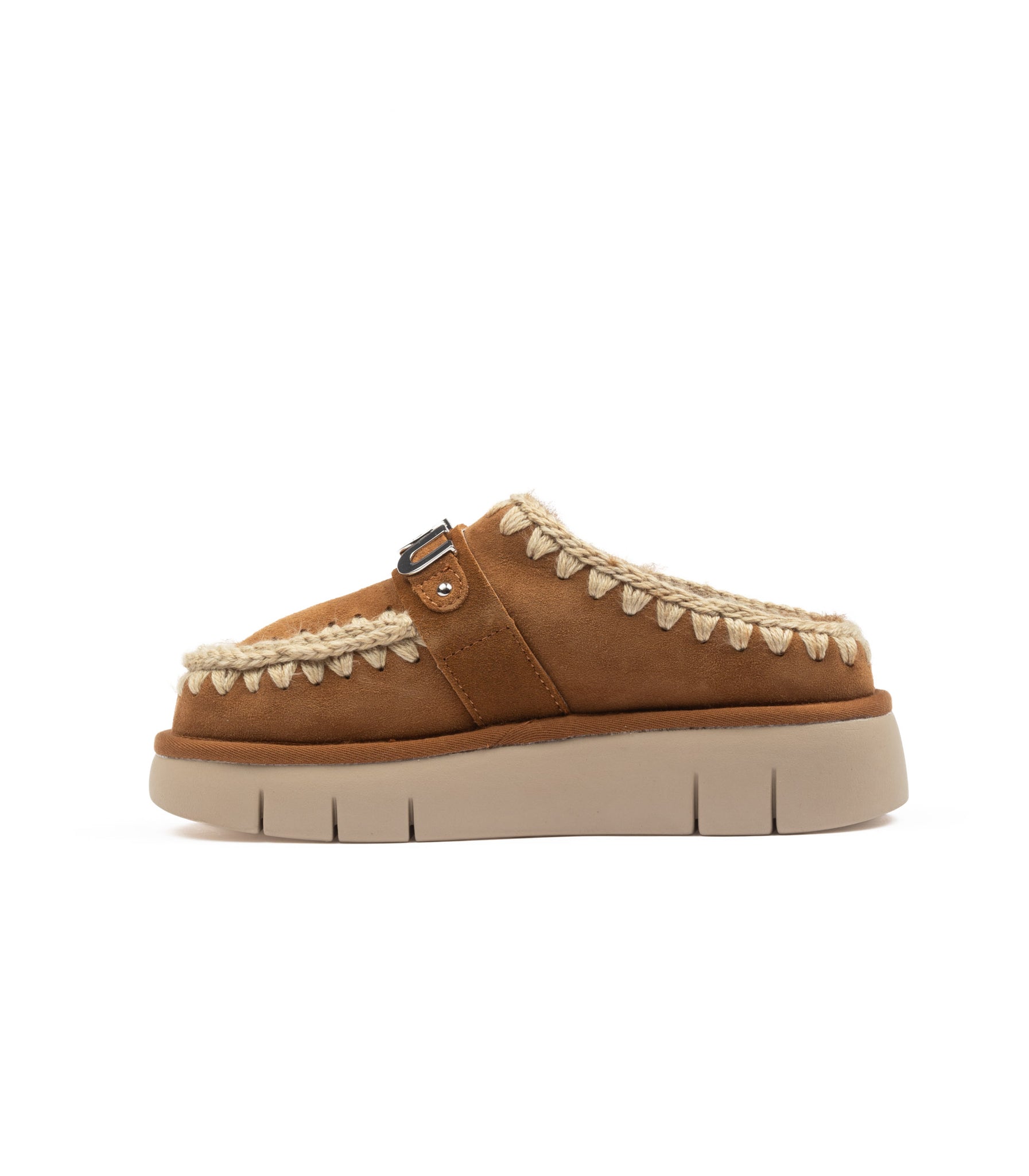 Mou Bounce Clog Metal Logo Cognac Donna