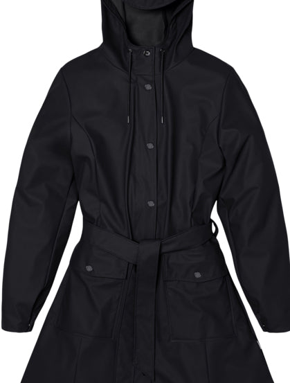 Impermeabile Rains Curve Jacket Nero