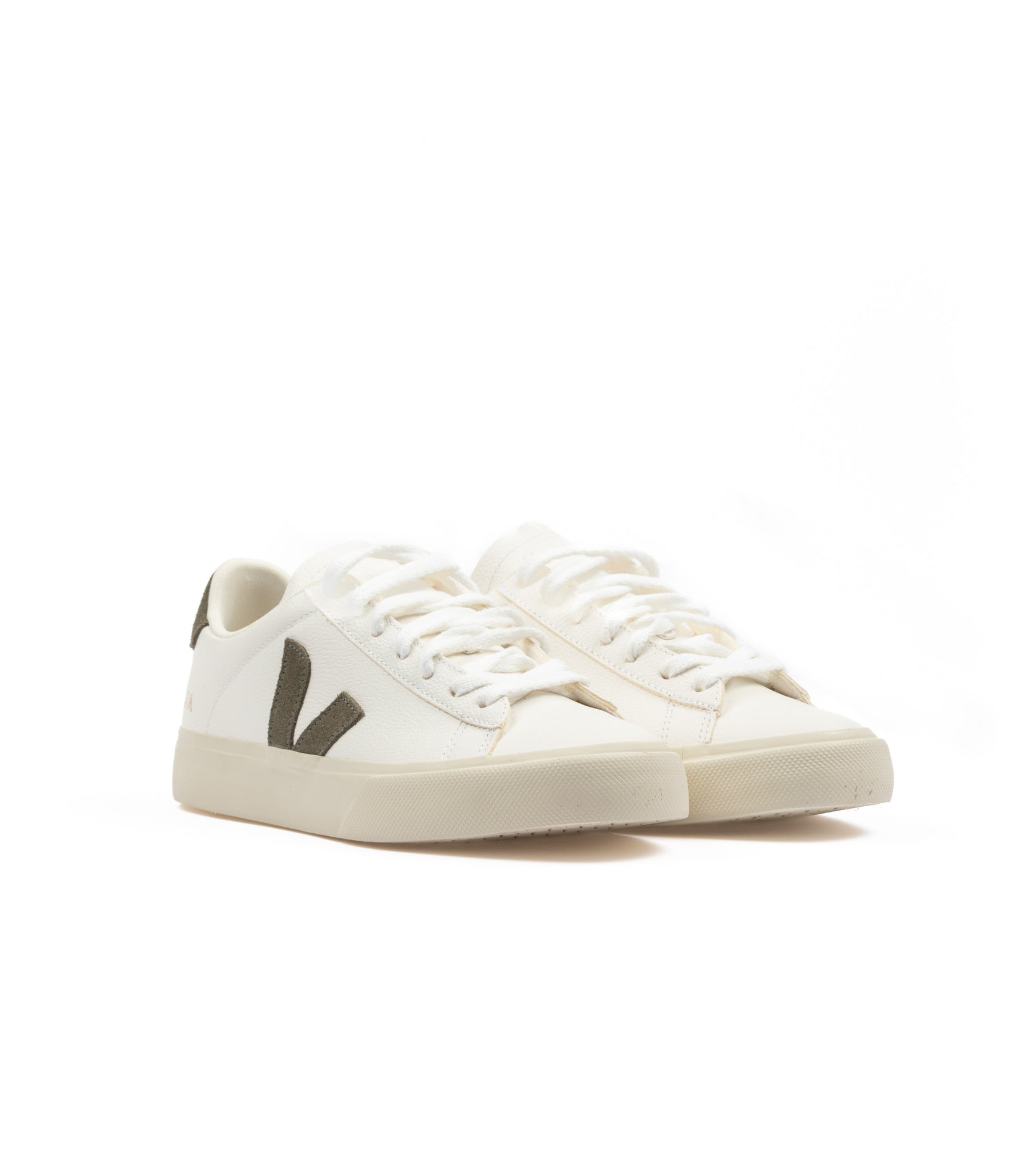 Veja Chromefree Leather White Kaki Donna