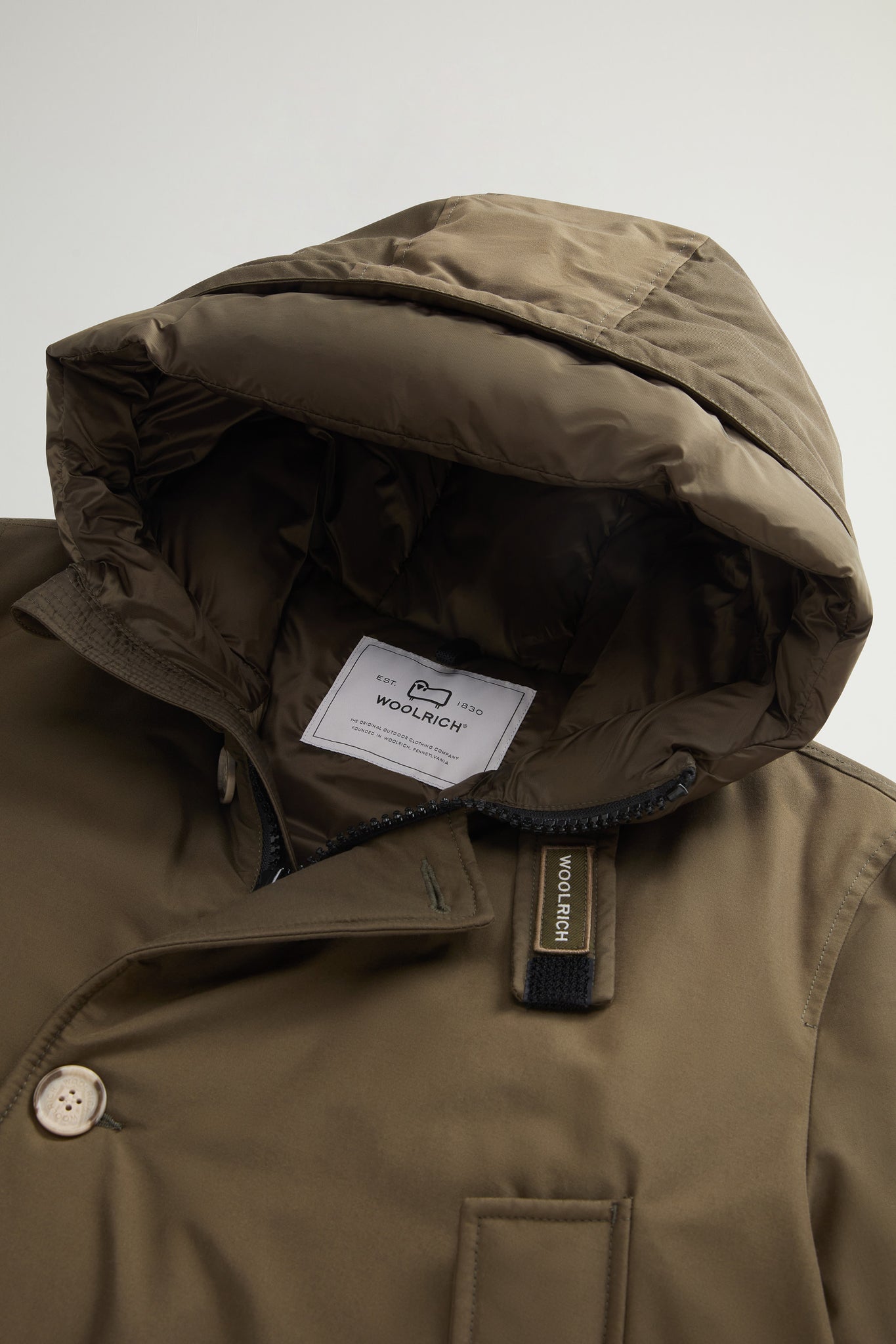 Woolrich Arctic Parka In Ramar Cloth Verde