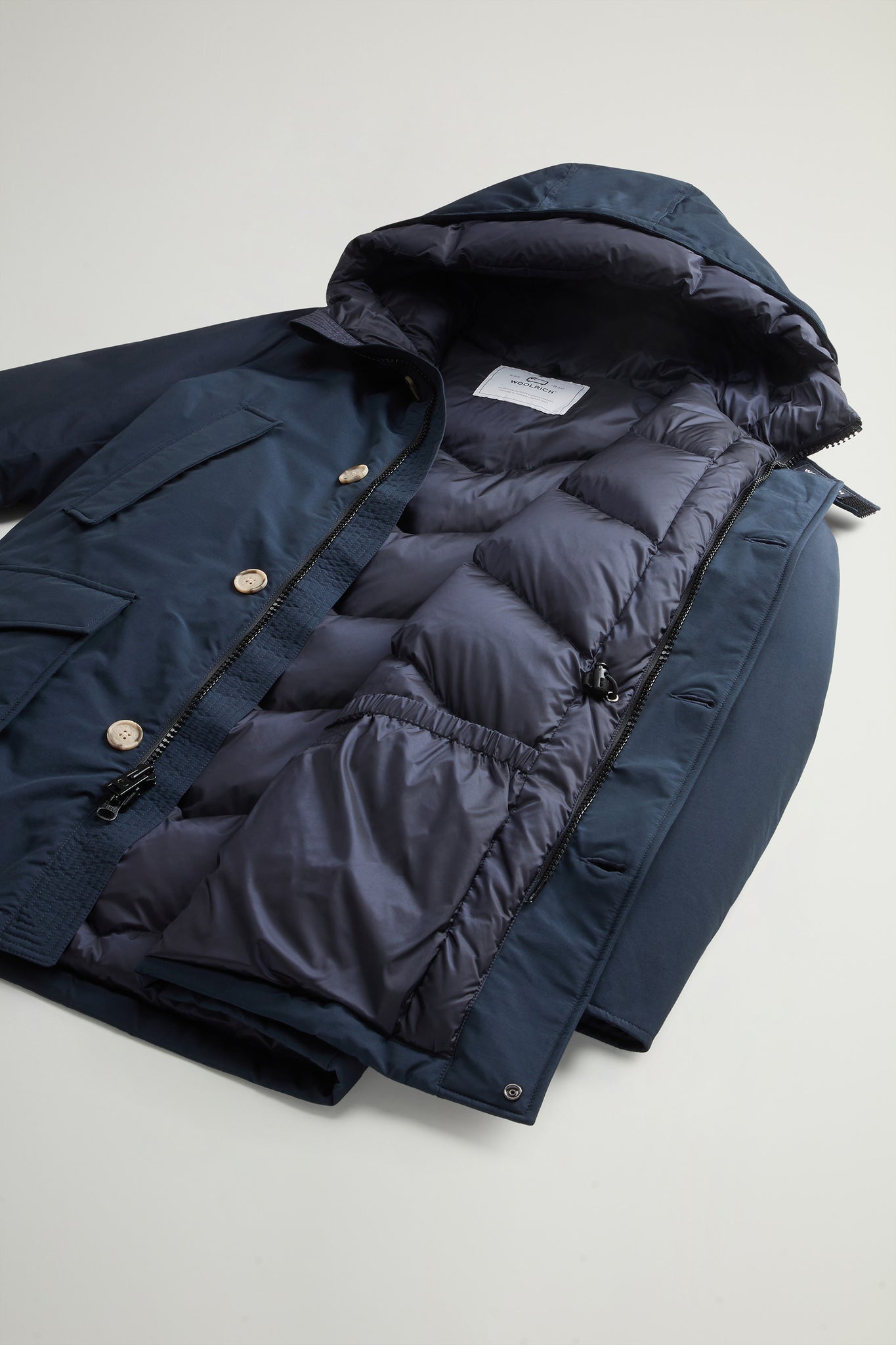 Woolrich Arctic Parka In Ramar Cloth Blu