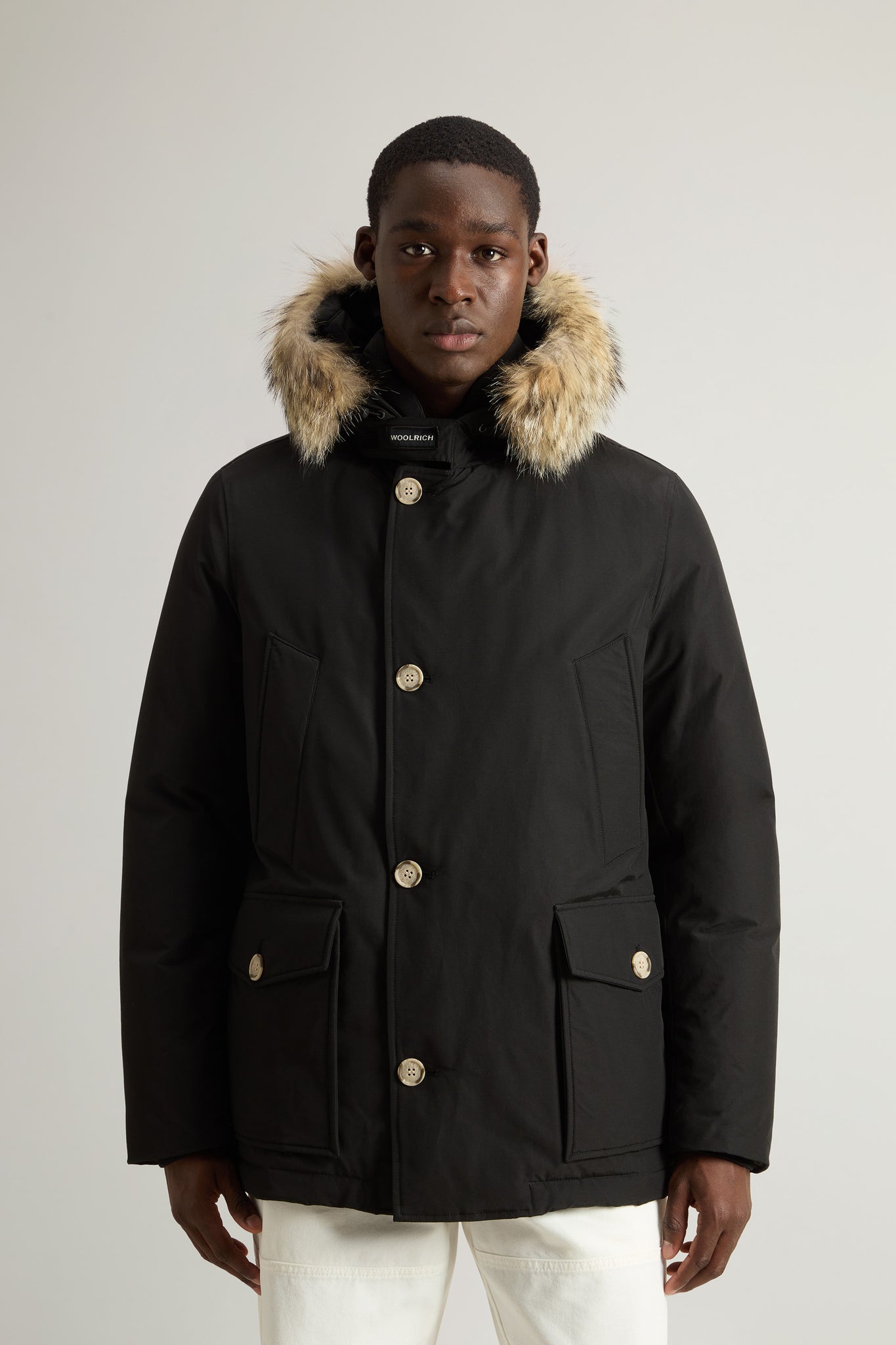 Woolrich Arctic Anorak Con Pelliccia Removibile Nero