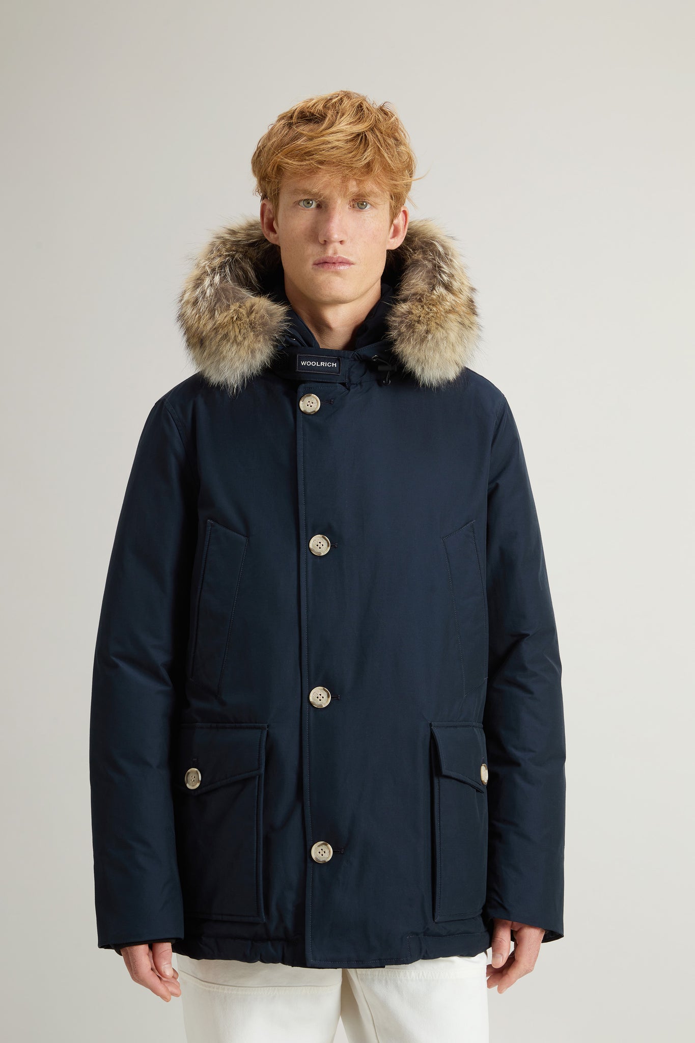 Woolrich Arctic Anorak Con Pelliccia Removibile Blu