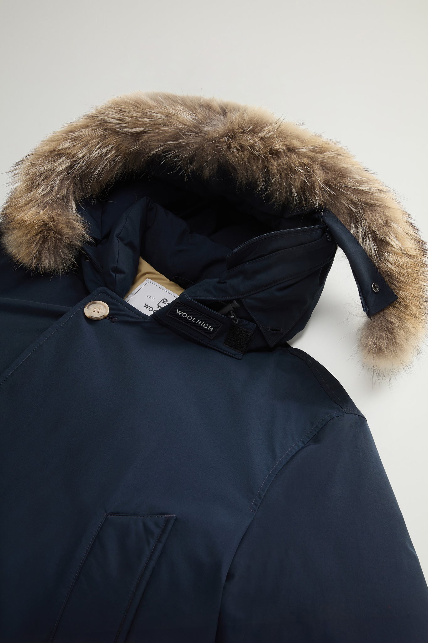 Woolrich Arctic Anorak Con Pelliccia Removibile Blu