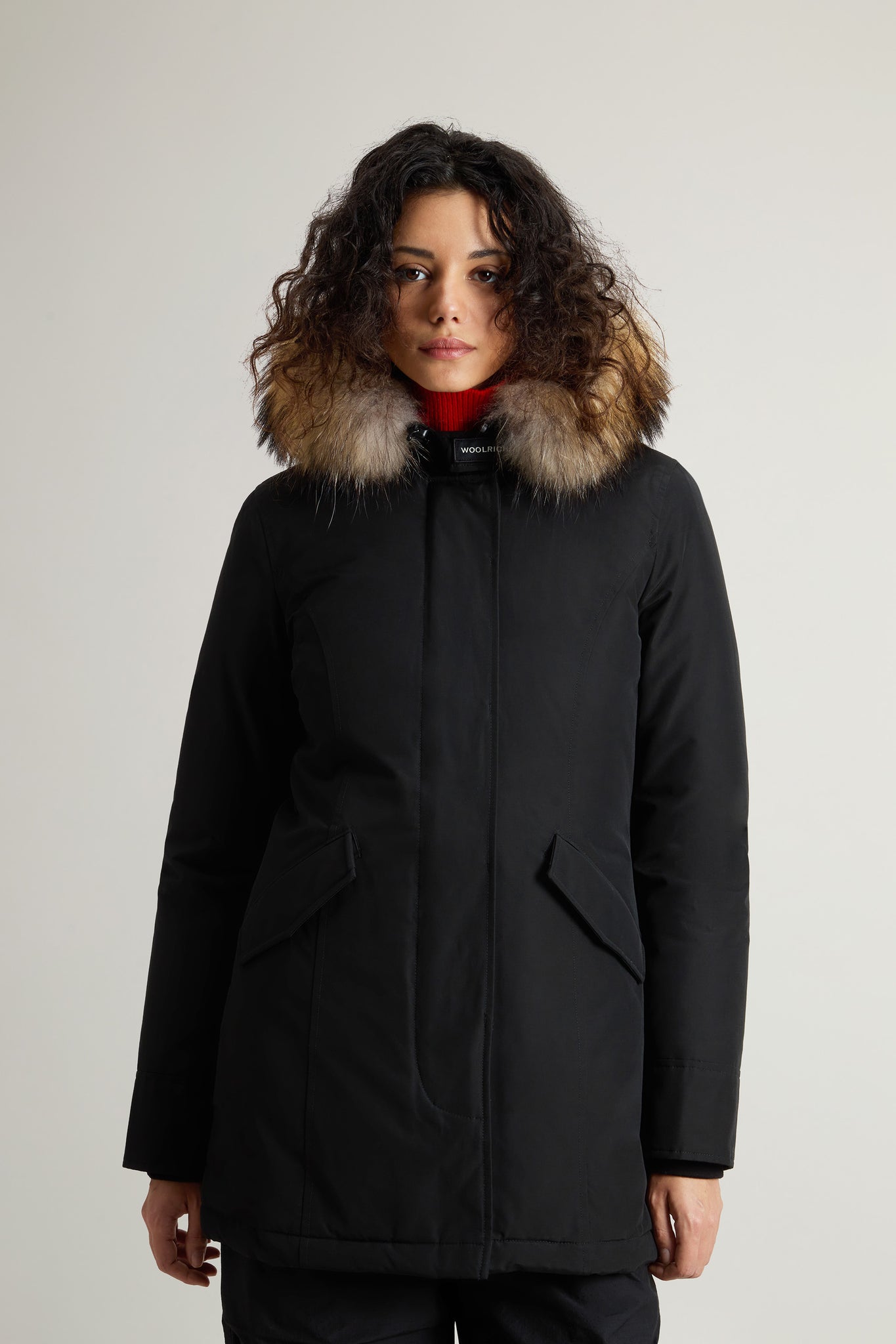 Woolrich Arctic Parka In Ramar Cloth Nero