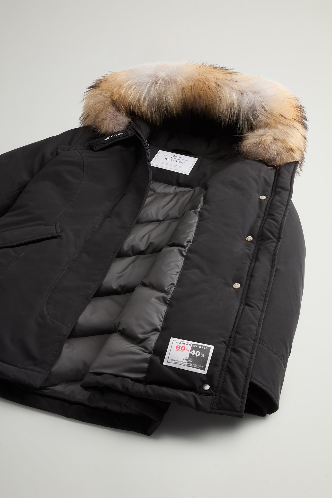 Woolrich Arctic Parka In Ramar Cloth Nero