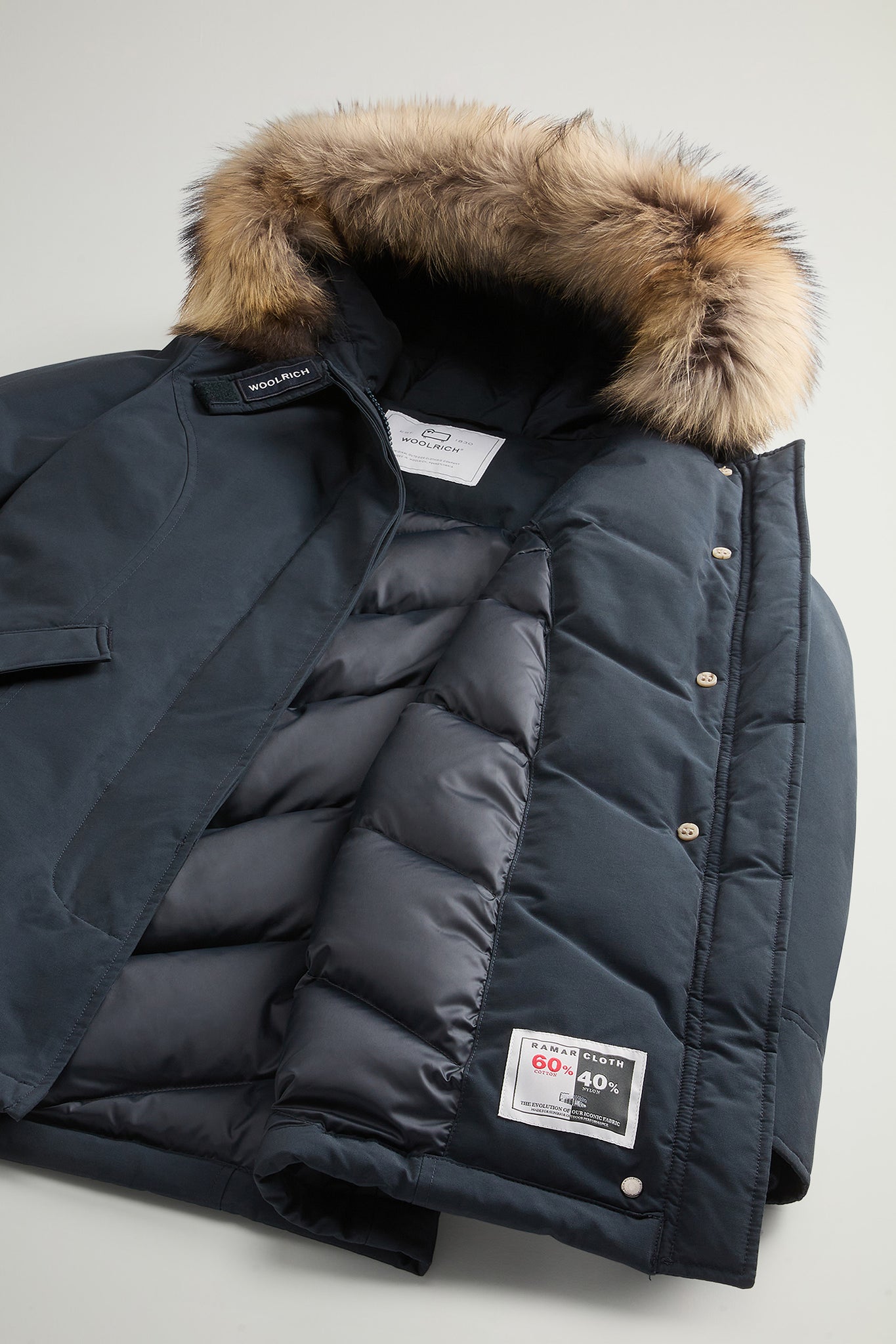 Woolrich Arctic Parka In Ramar Cloth Blu