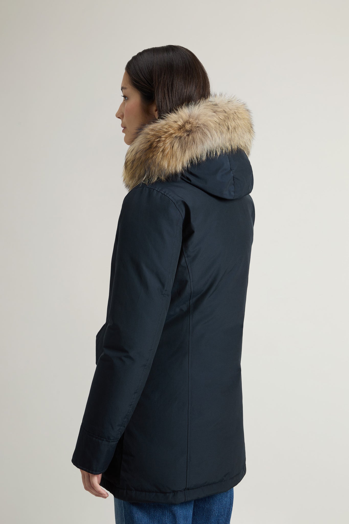 Woolrich Arctic Parka In Ramar Cloth Blu