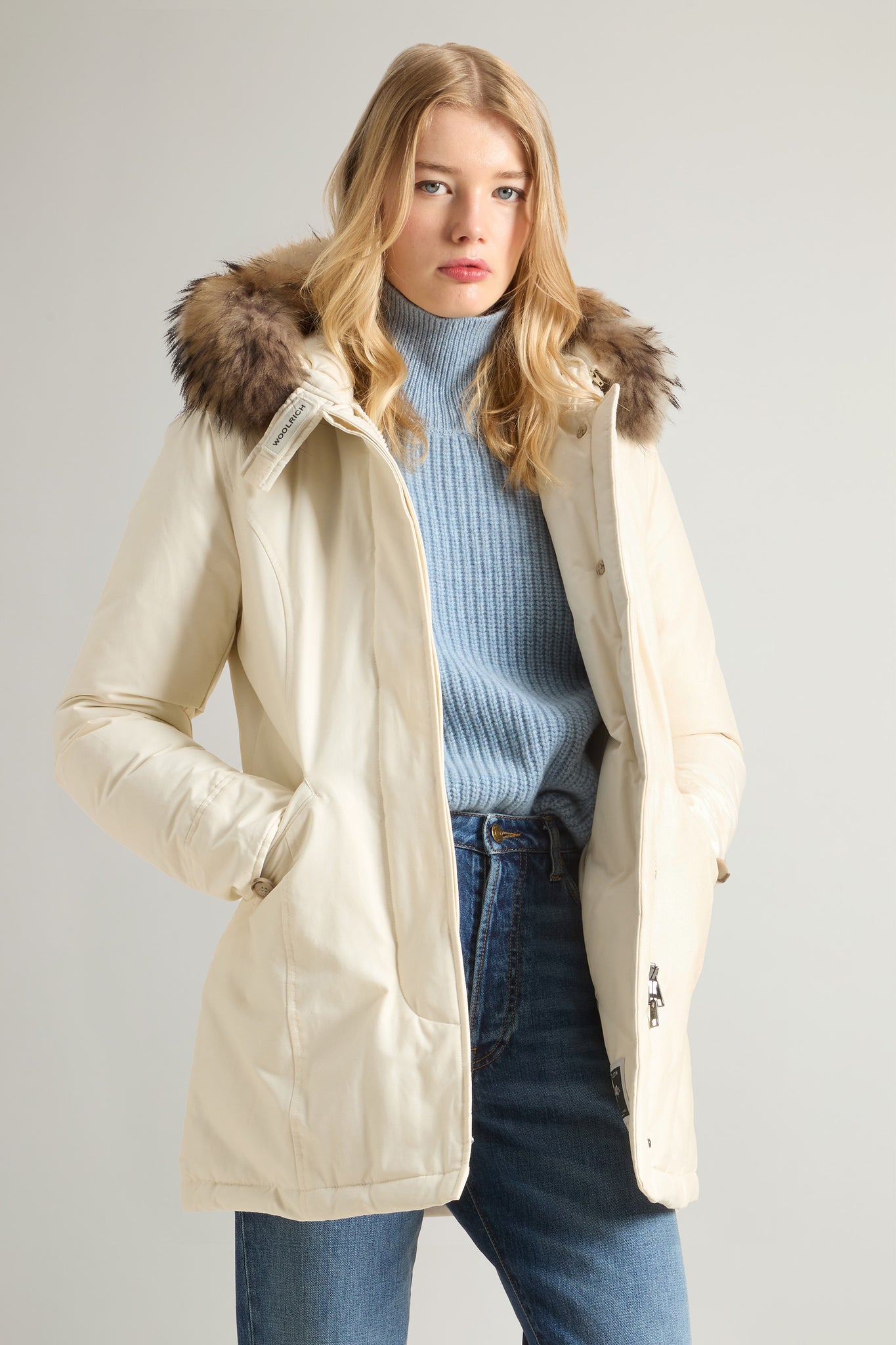 Woolrich Arctic Parka In Ramar Cloth Latte