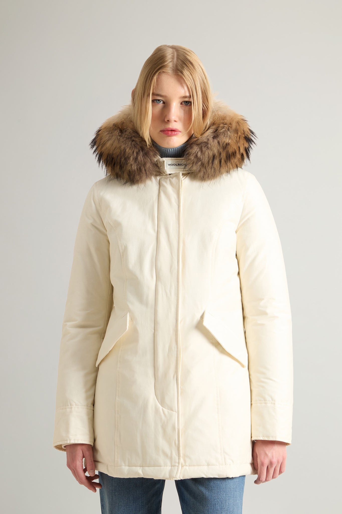 Woolrich Arctic Parka In Ramar Cloth Latte