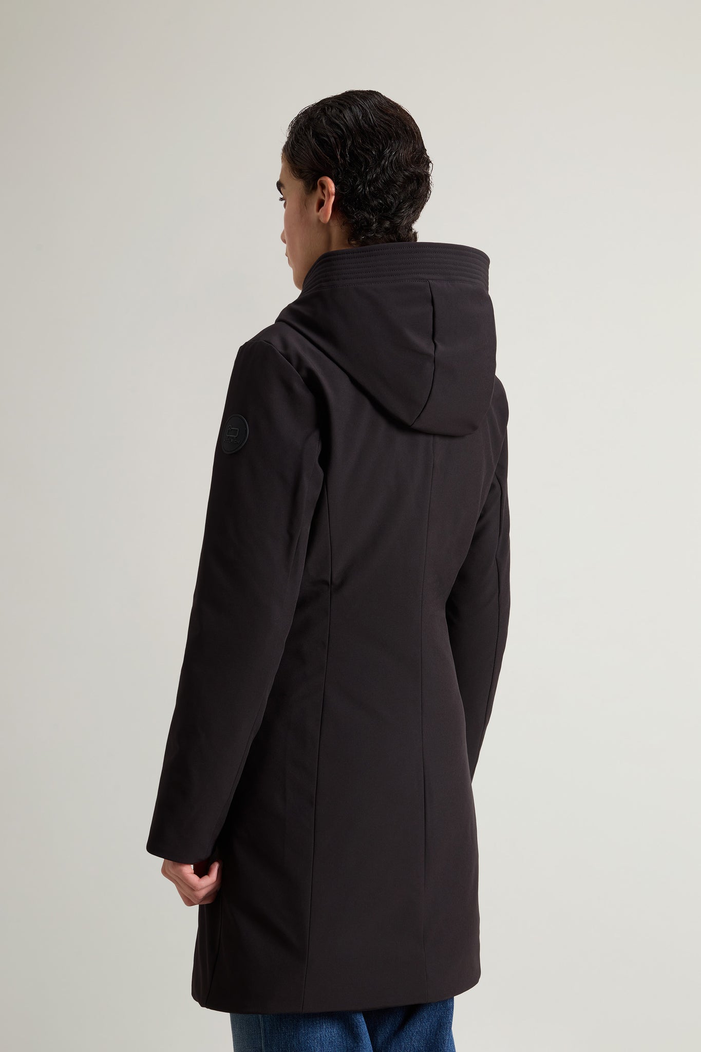 Woolrich Firth Parka In Tech Softshell Nero