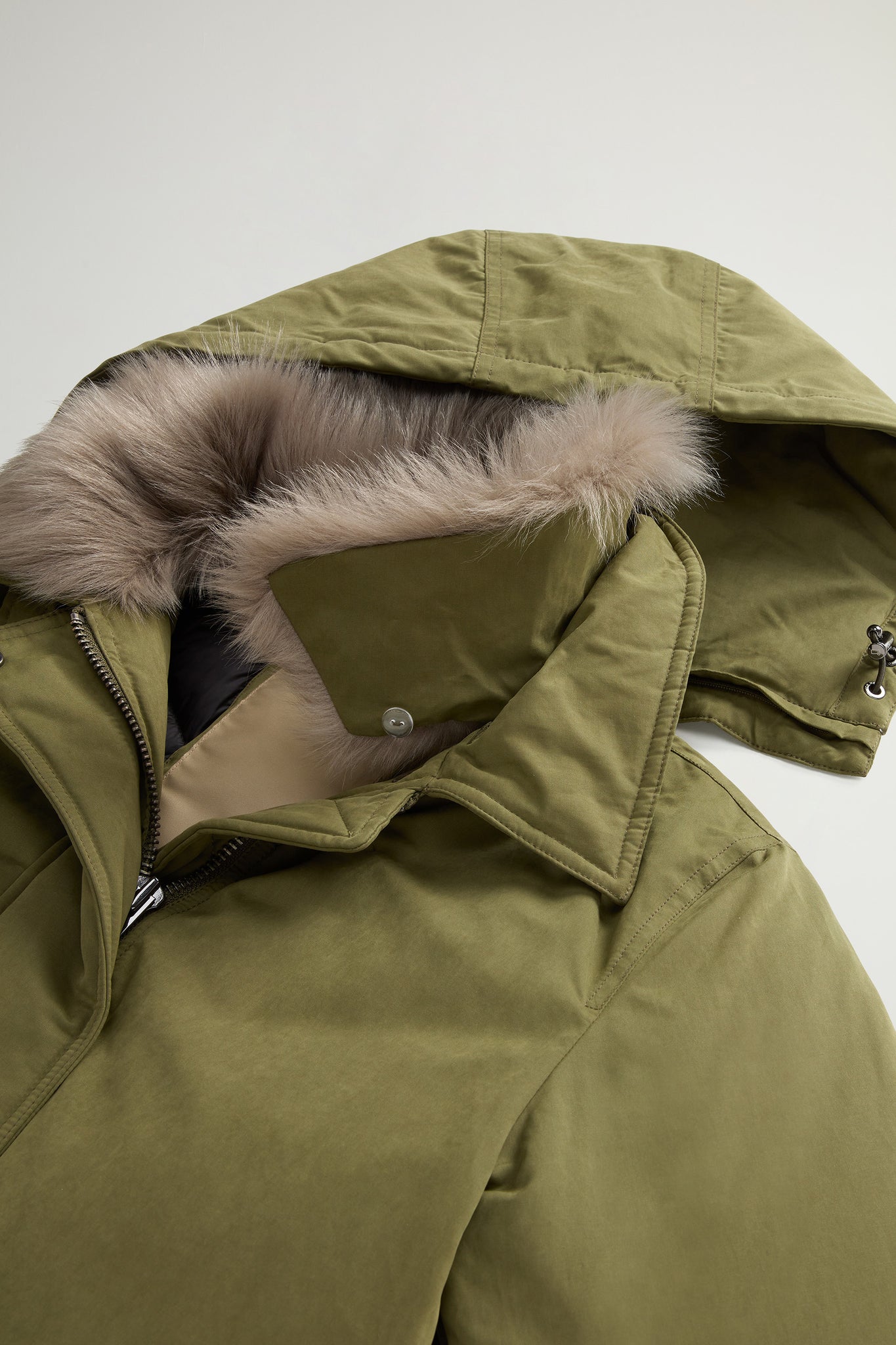 Woolrich Arctic Parka In Mountain Cloth Verde