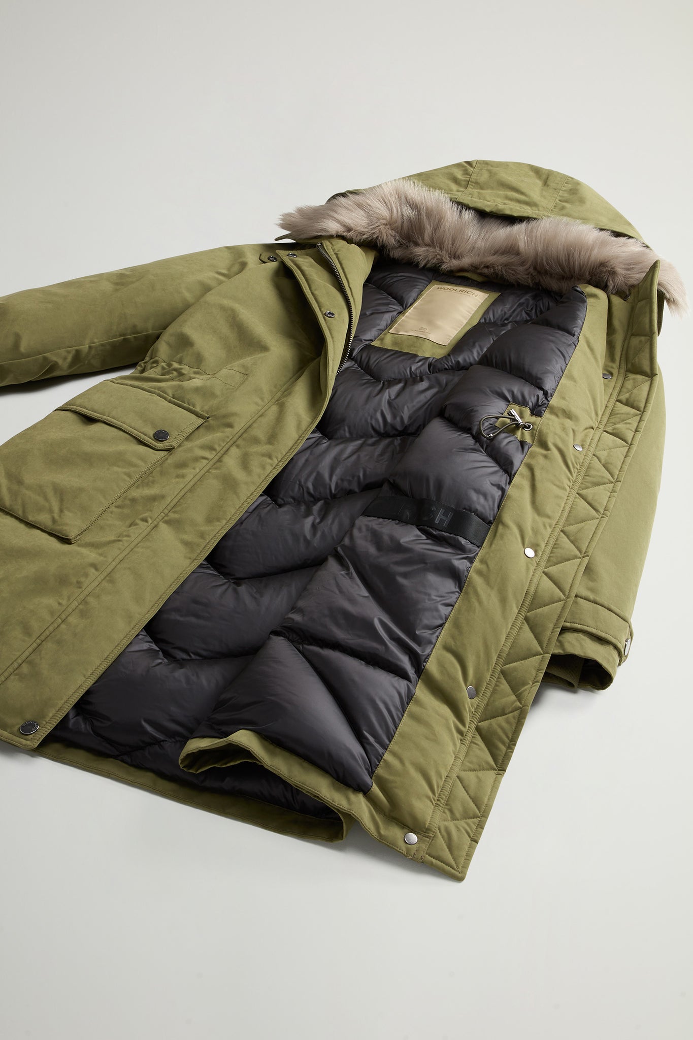 Woolrich Arctic Parka In Mountain Cloth Verde