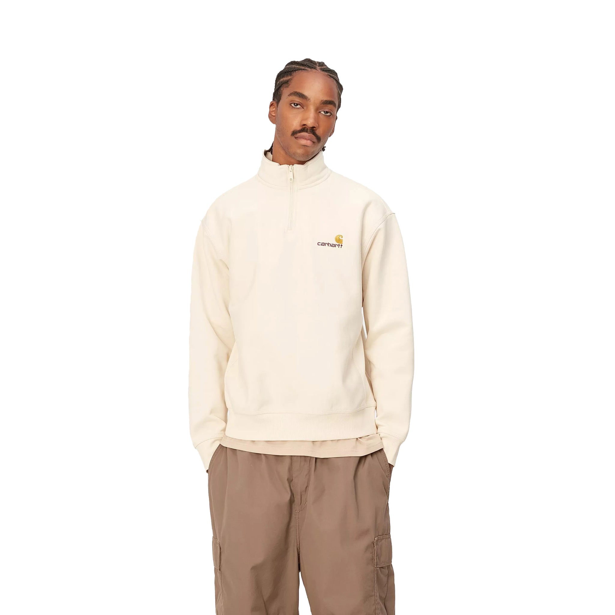 Carhartt Wip Half Zip American Script Sweatshirt