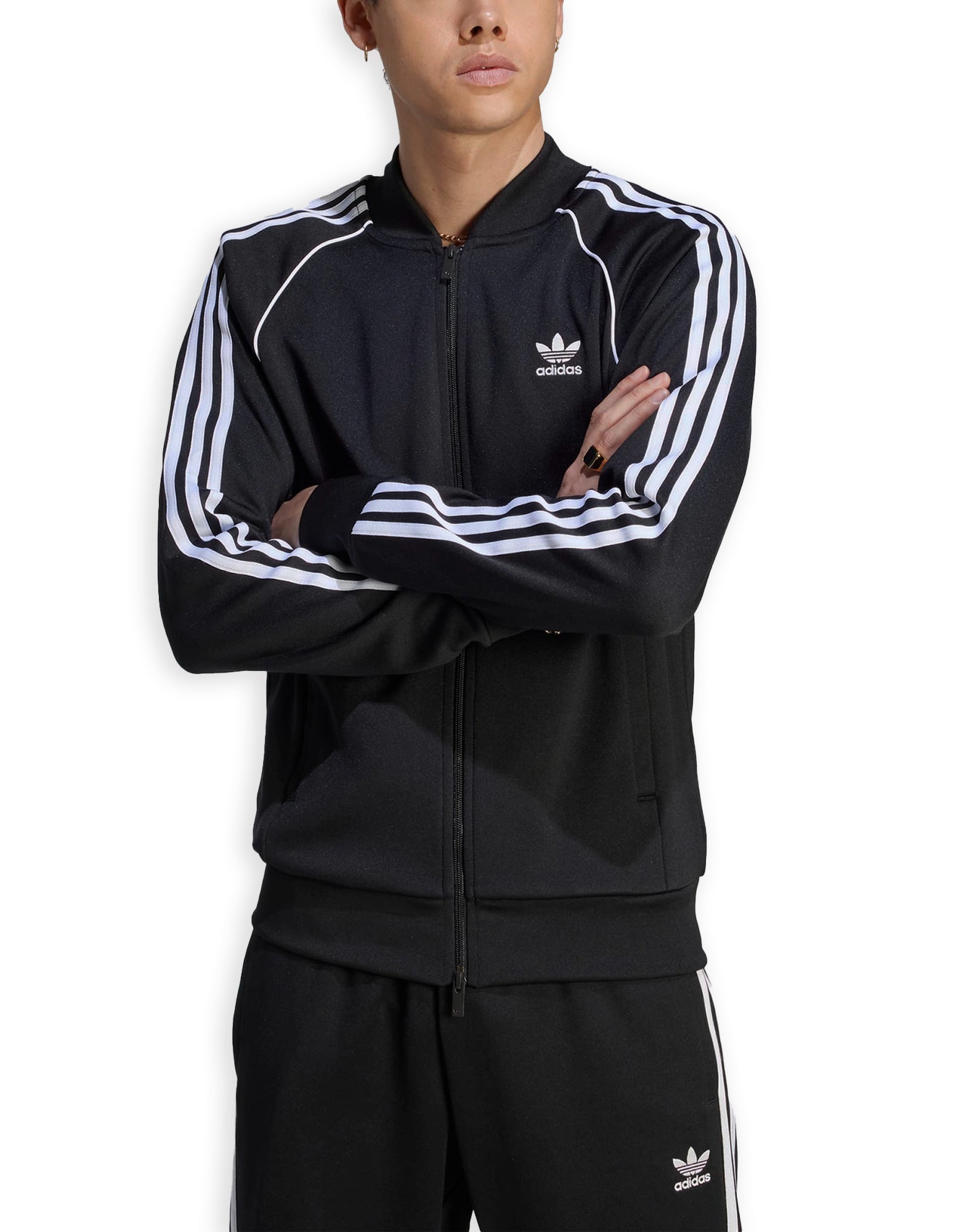 Felpa Zip Adidas Sst Tt Black White Uomo 152Store