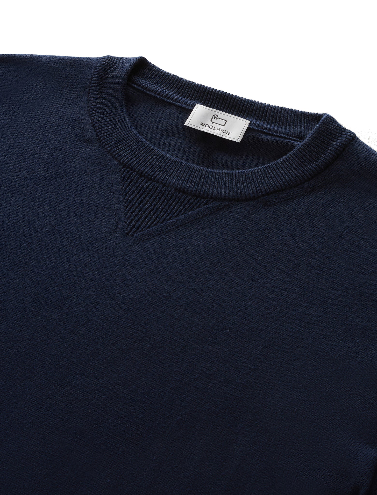 Maglia Woolrich Logo Crewneck Blu Uomo