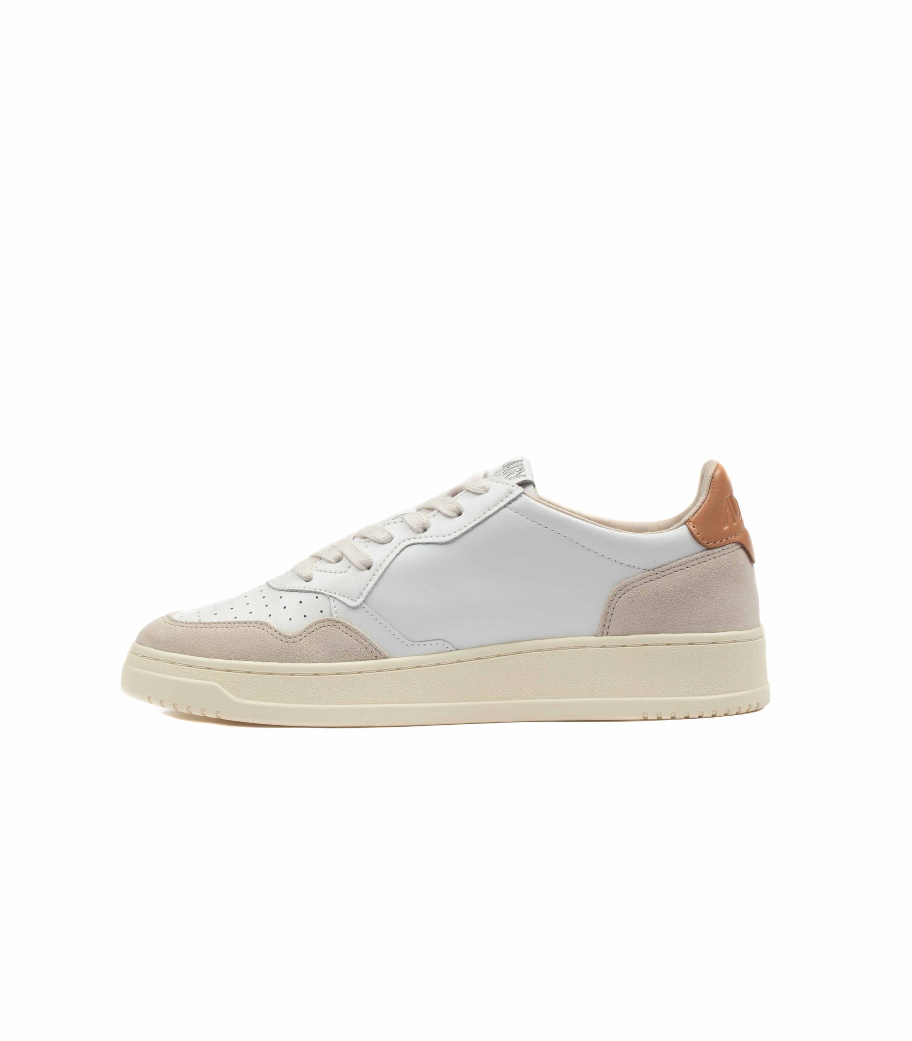 Autry Medalist Low Pelle Suede Bianco Beige Uomo