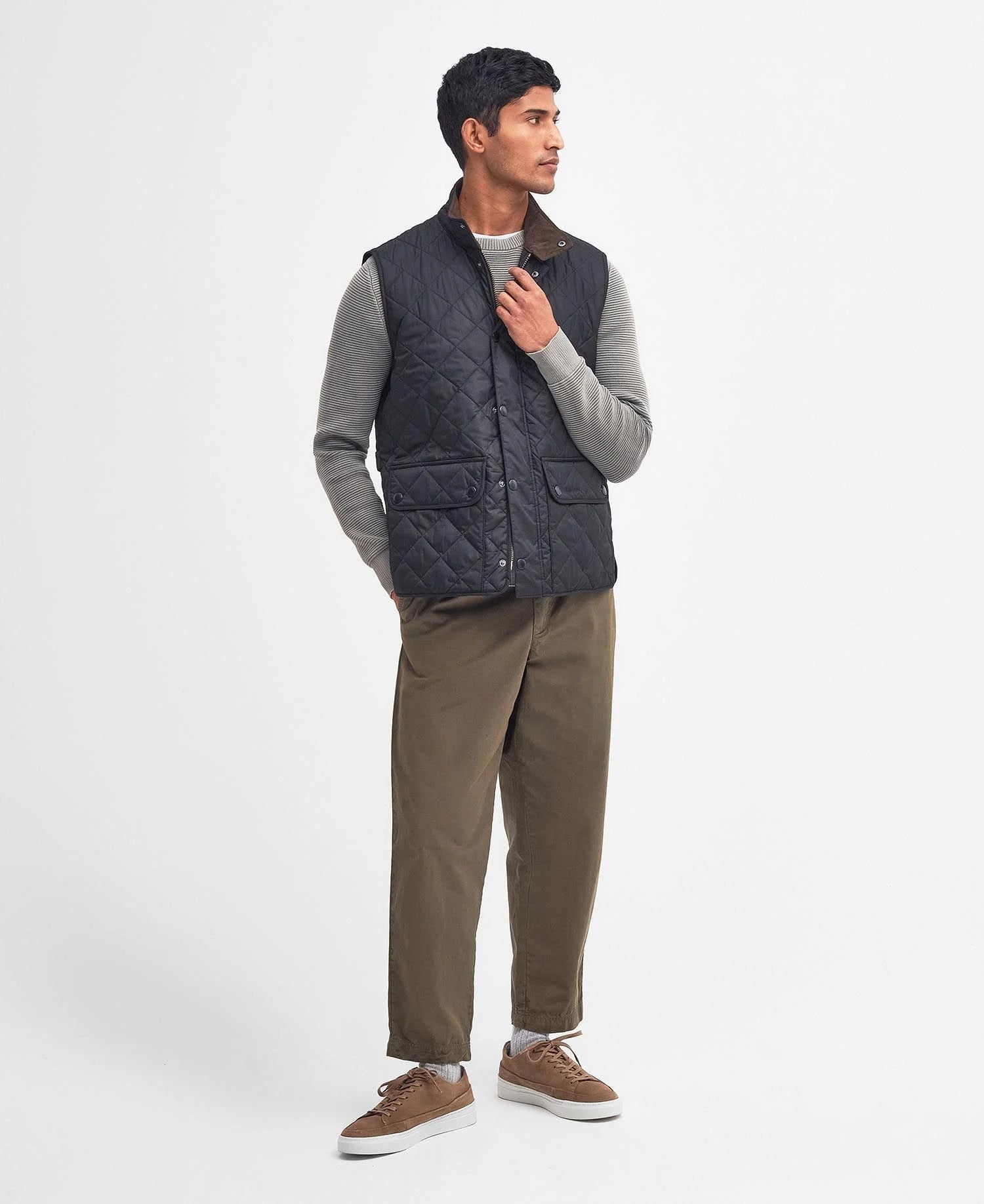 Barbour Gilet Trapuntato Blu Uomo