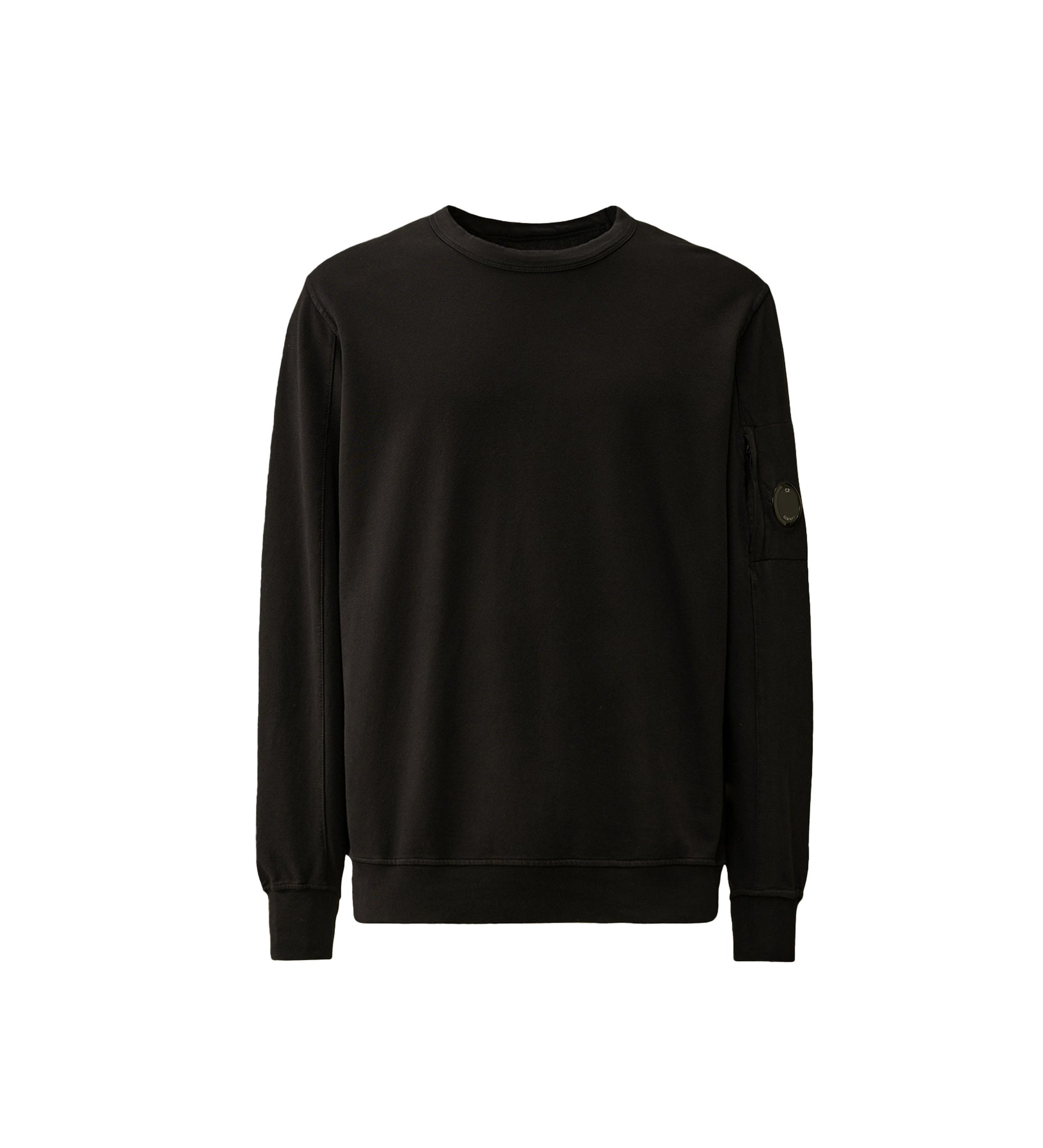 C.P. Company Light Fleece Sweatshirts-Crew Neck Nero Uomo