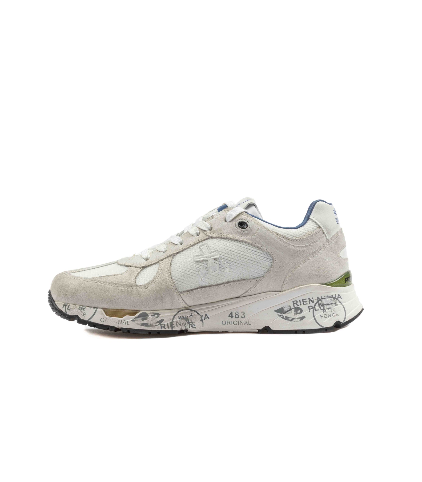 Premiata 6621 Mase Pelle Mesh Bianca Stone Uomo