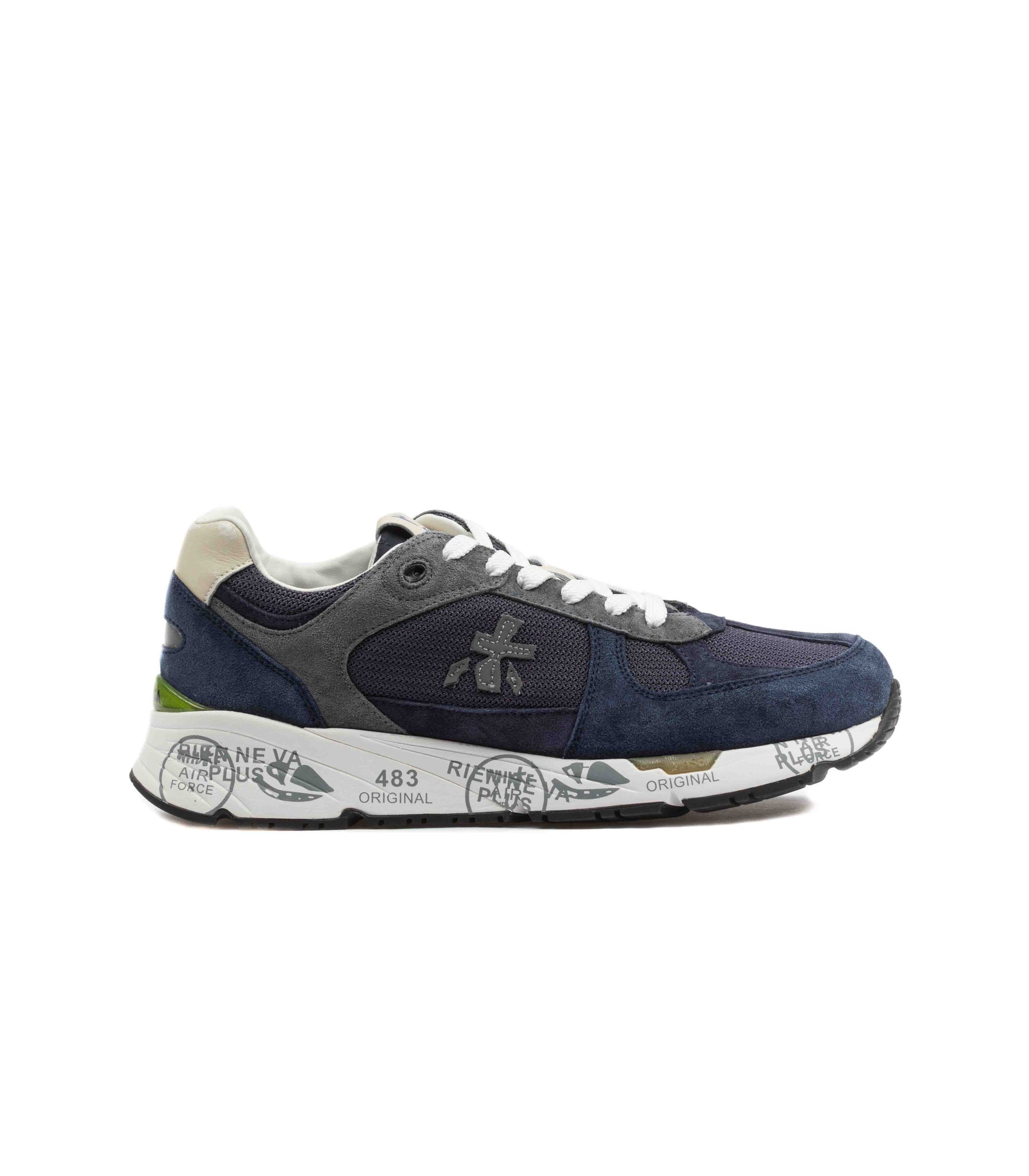 Premiata 6626 Mase Pelle Mesh Blu Uomo