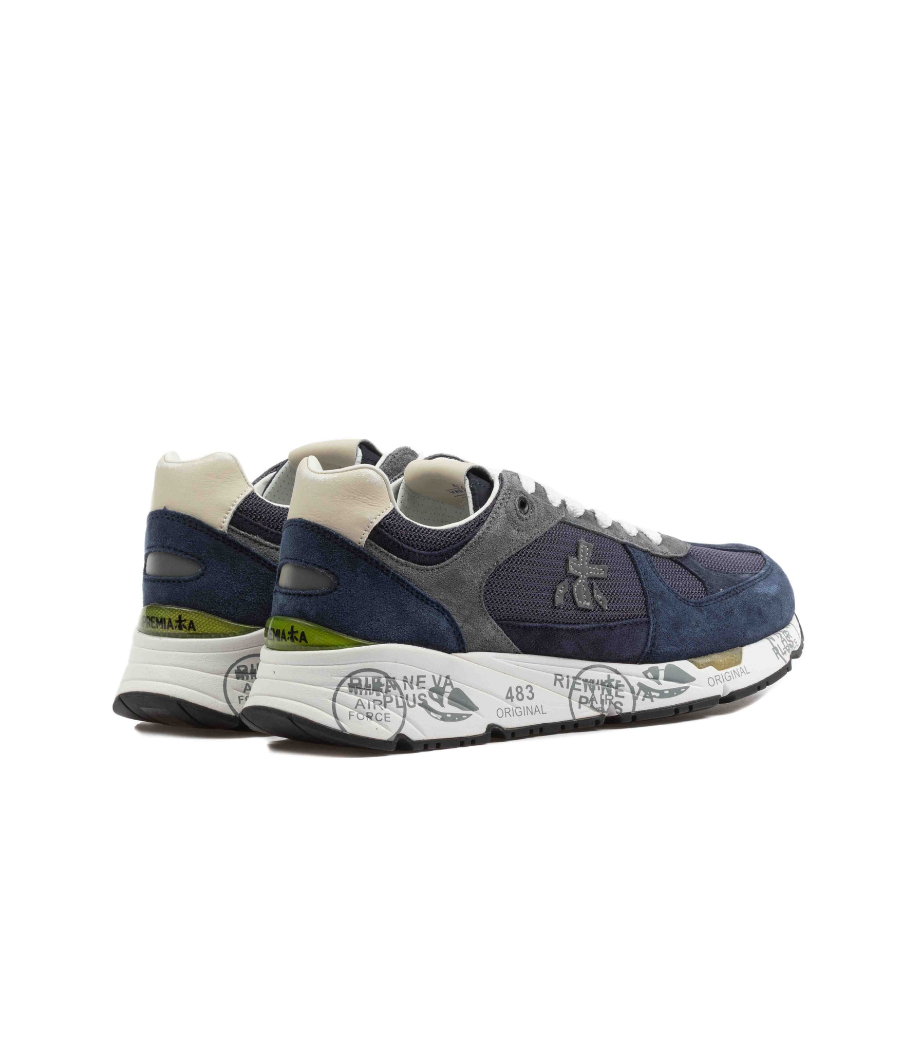 Premiata 6626 Mase Pelle Mesh Blu Uomo