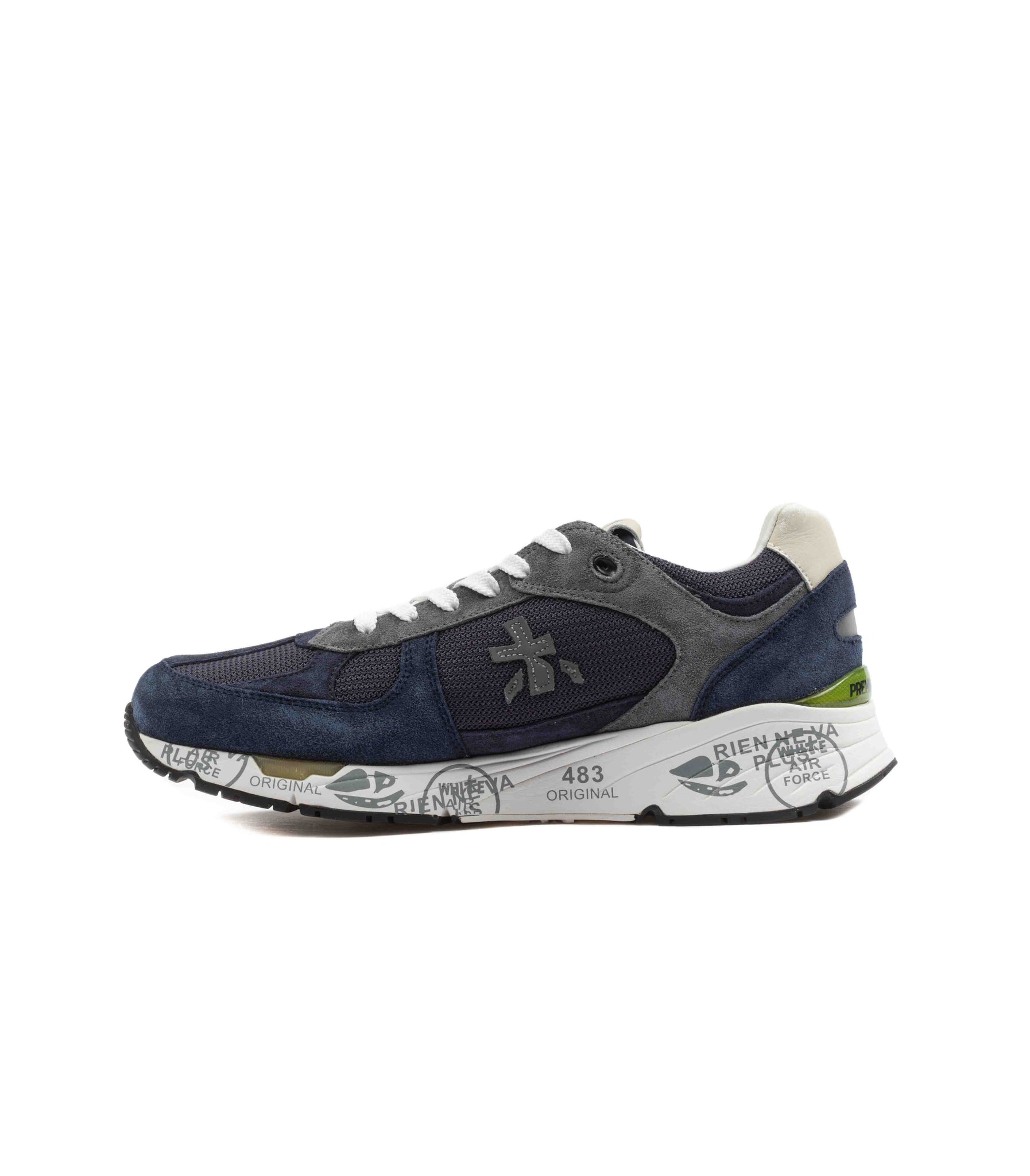 Premiata 6626 Mase Pelle Mesh Blu Uomo